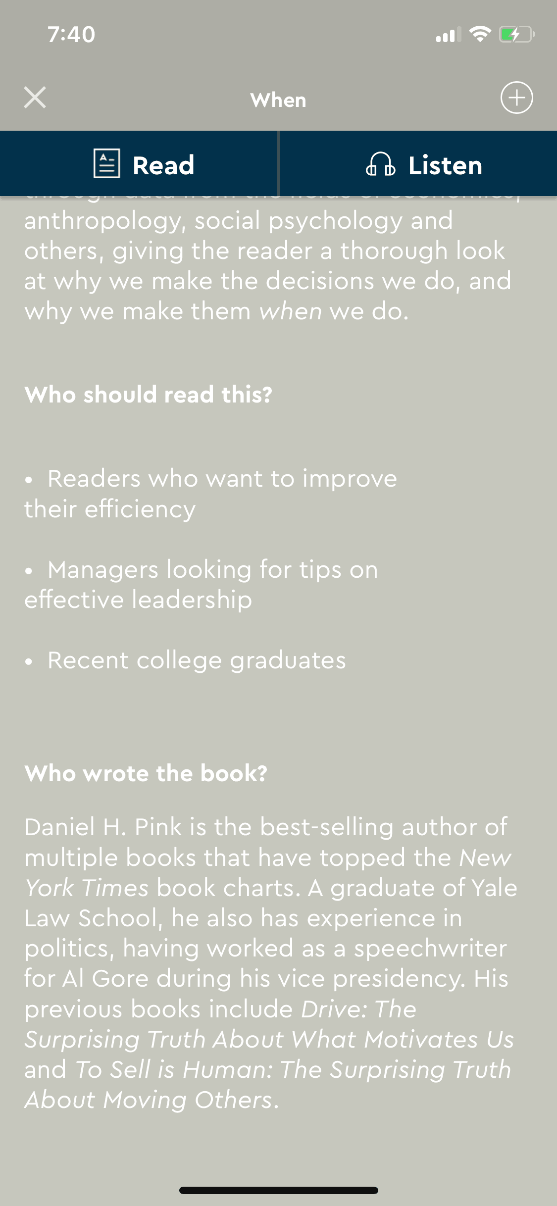 Blinkist iOS Education interface screenshot 19