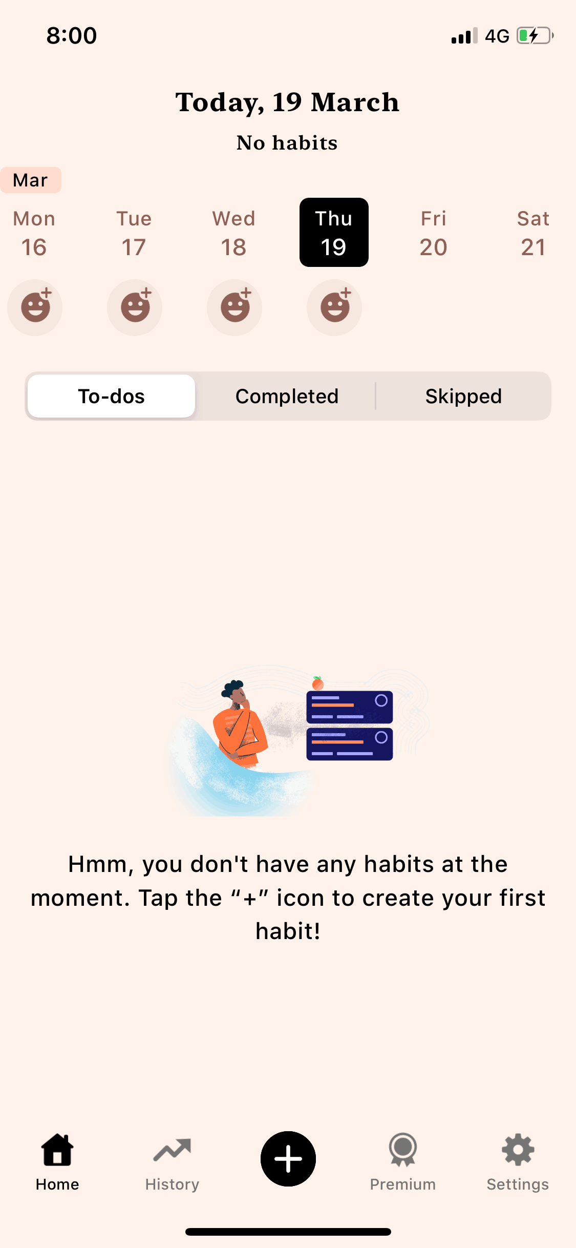 Tangerine iOS Health & Fitness interface screenshot 7