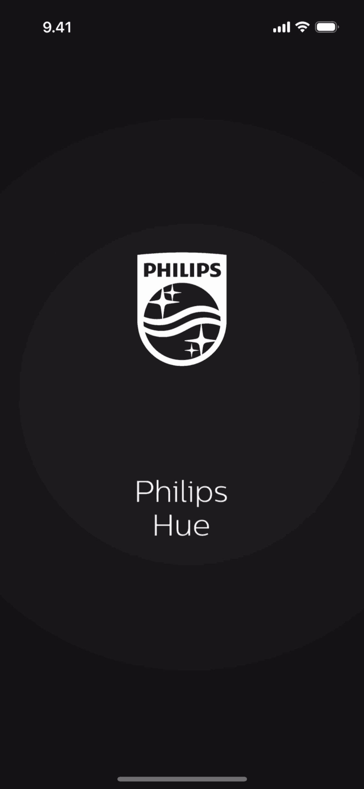 Philips Hue iOS Lifestyle interface screenshot 1