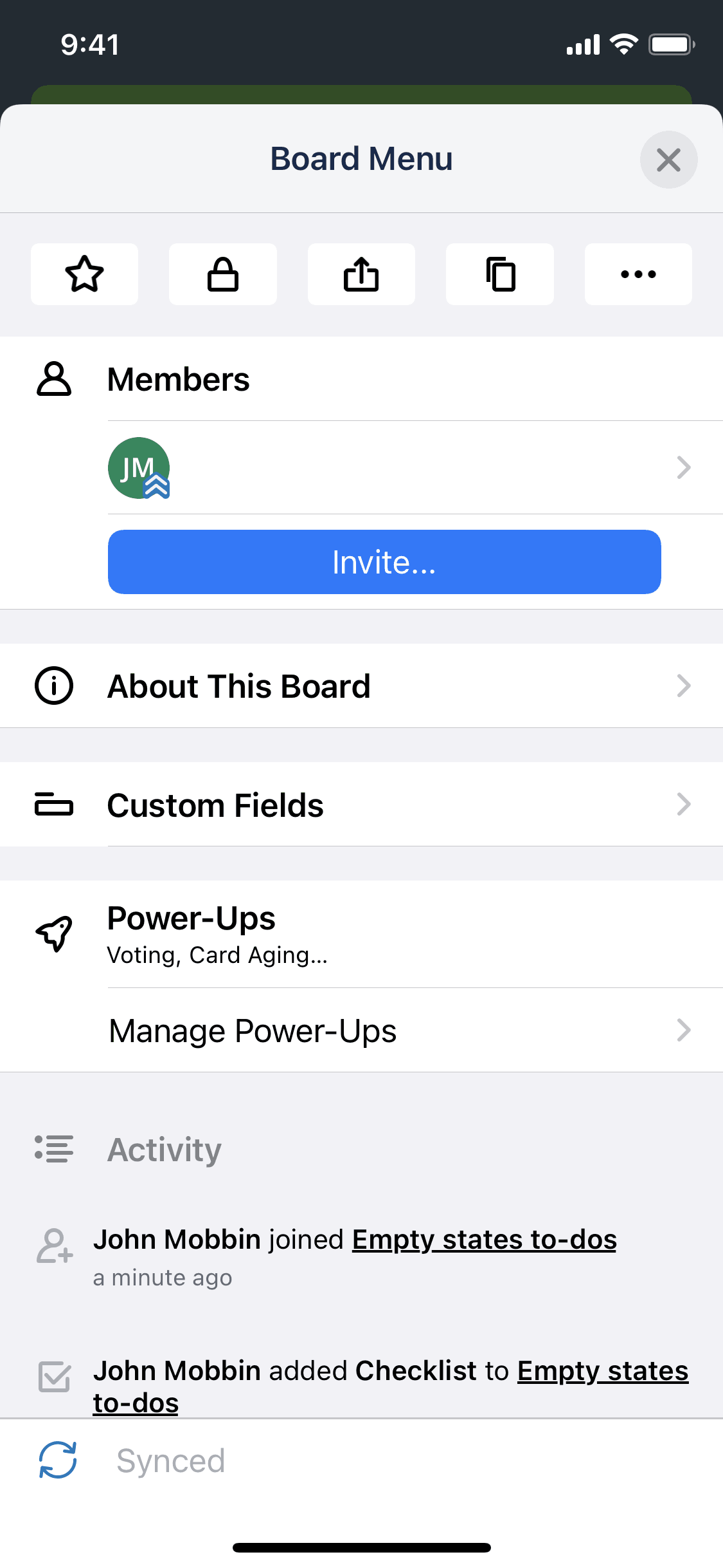 Trello iOS Business interface screenshot 21