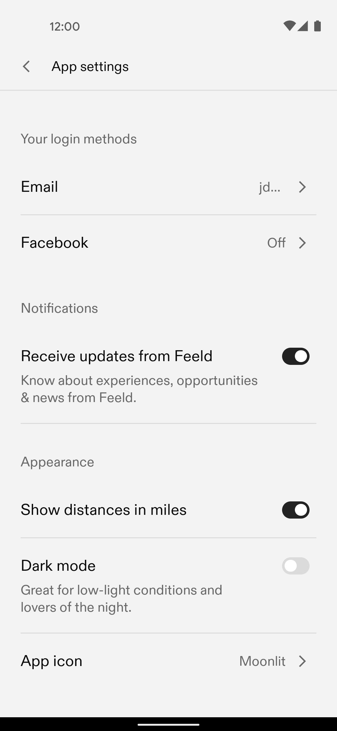 Feeld Android Communication interface screenshot 13