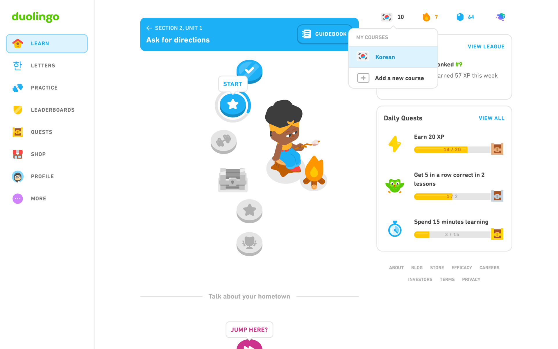 Duolingo Web Education interface screenshot 15