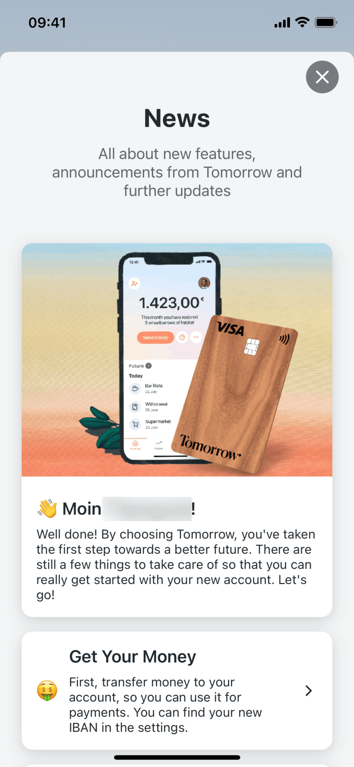 Tomorrow iOS Finance interface screenshot 16