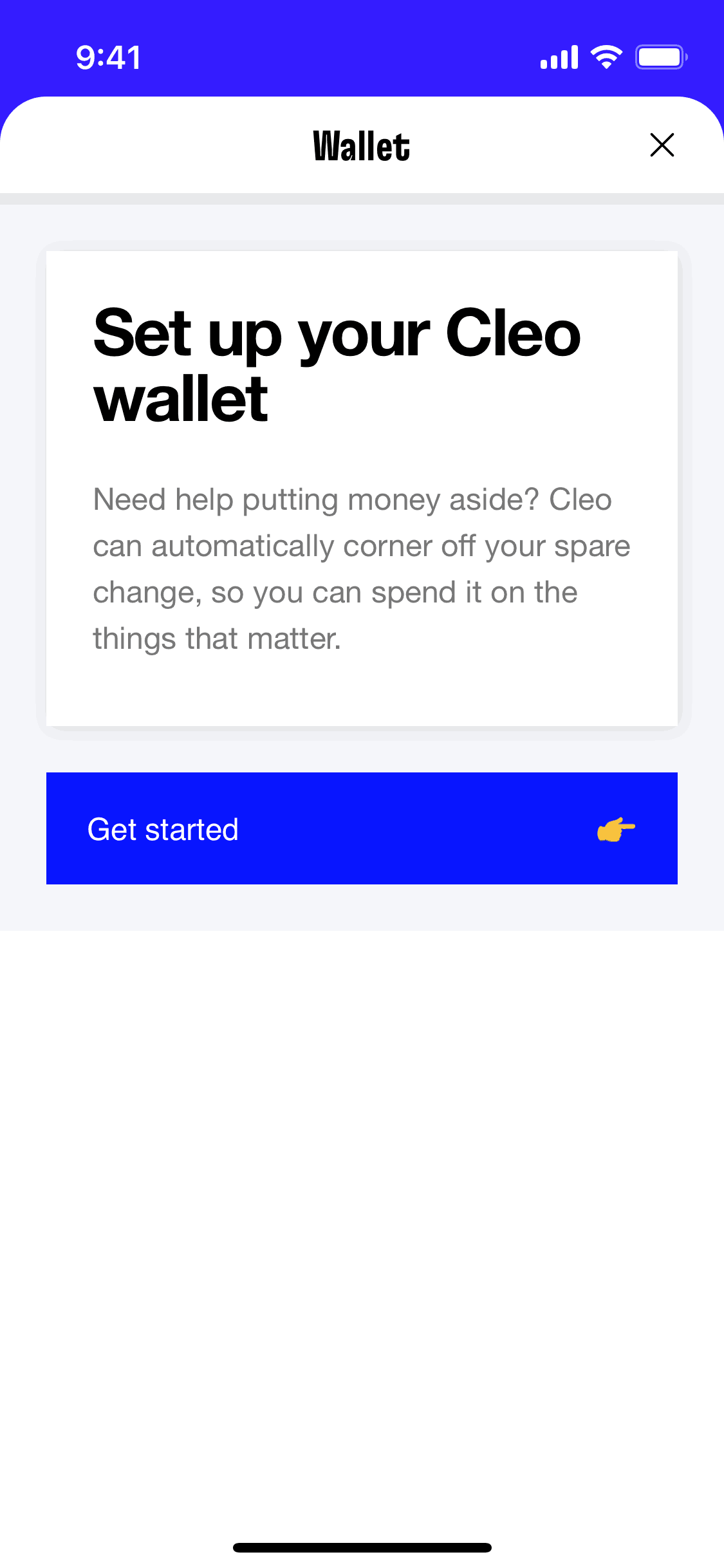Cleo iOS Finance interface screenshot 15