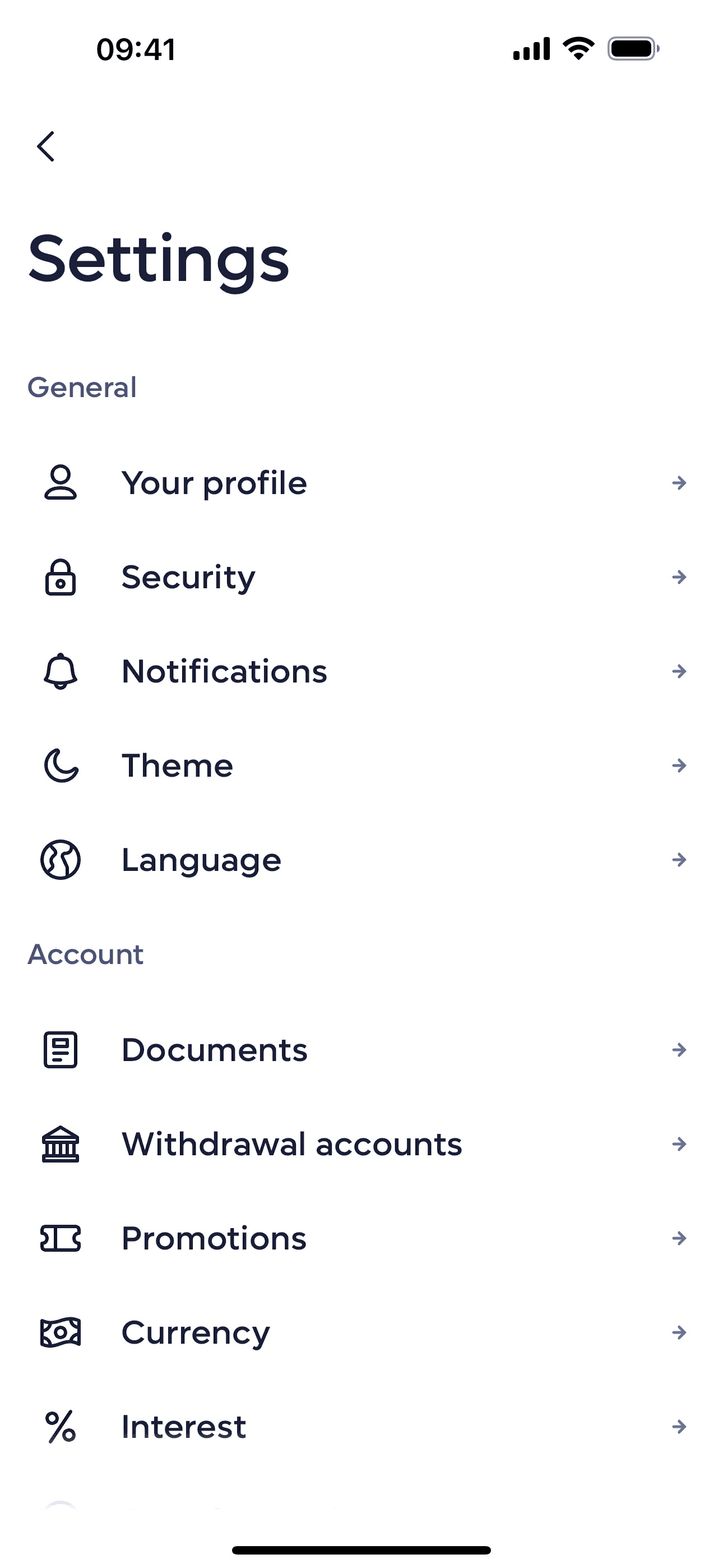 Lightyear iOS Finance interface screenshot 5