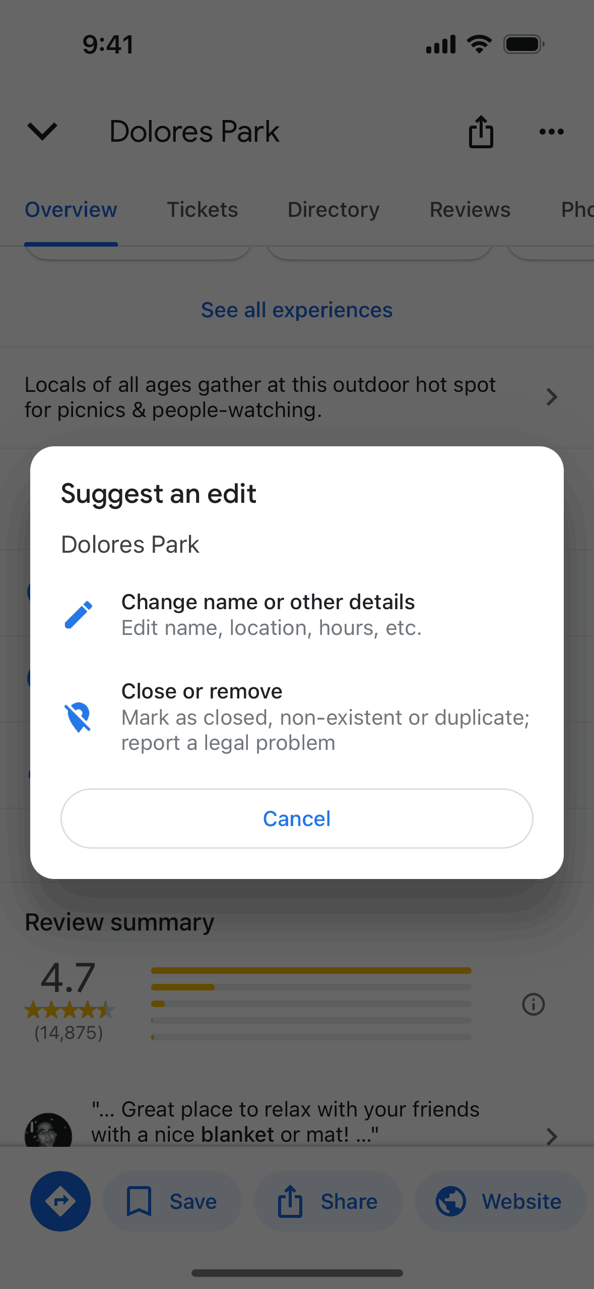 Google Maps iOS Maps & Navigation interface screenshot 17