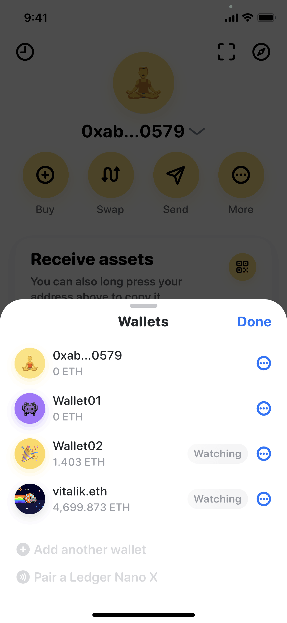 Rainbow iOS Finance interface screenshot 13