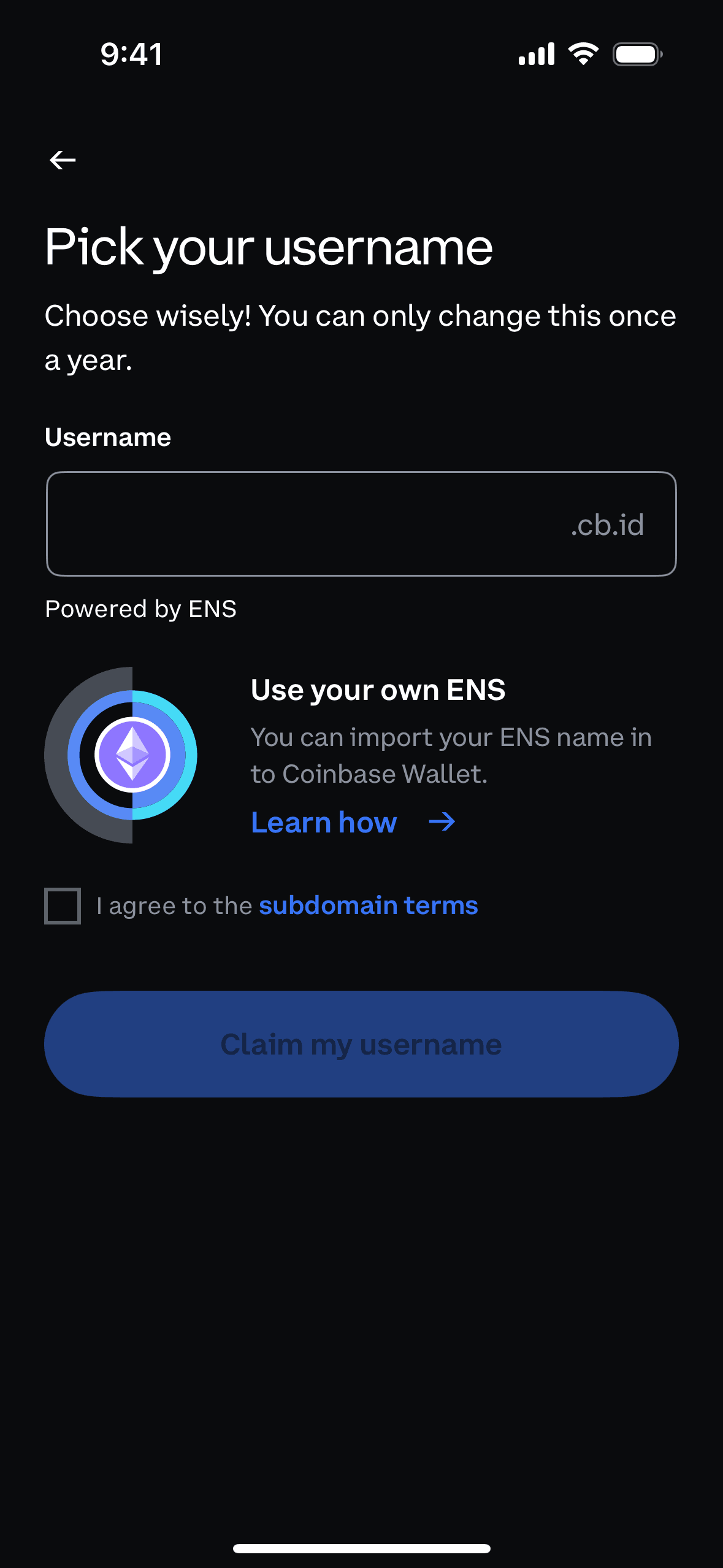 Coinbase Wallet iOS Finance interface screenshot 4