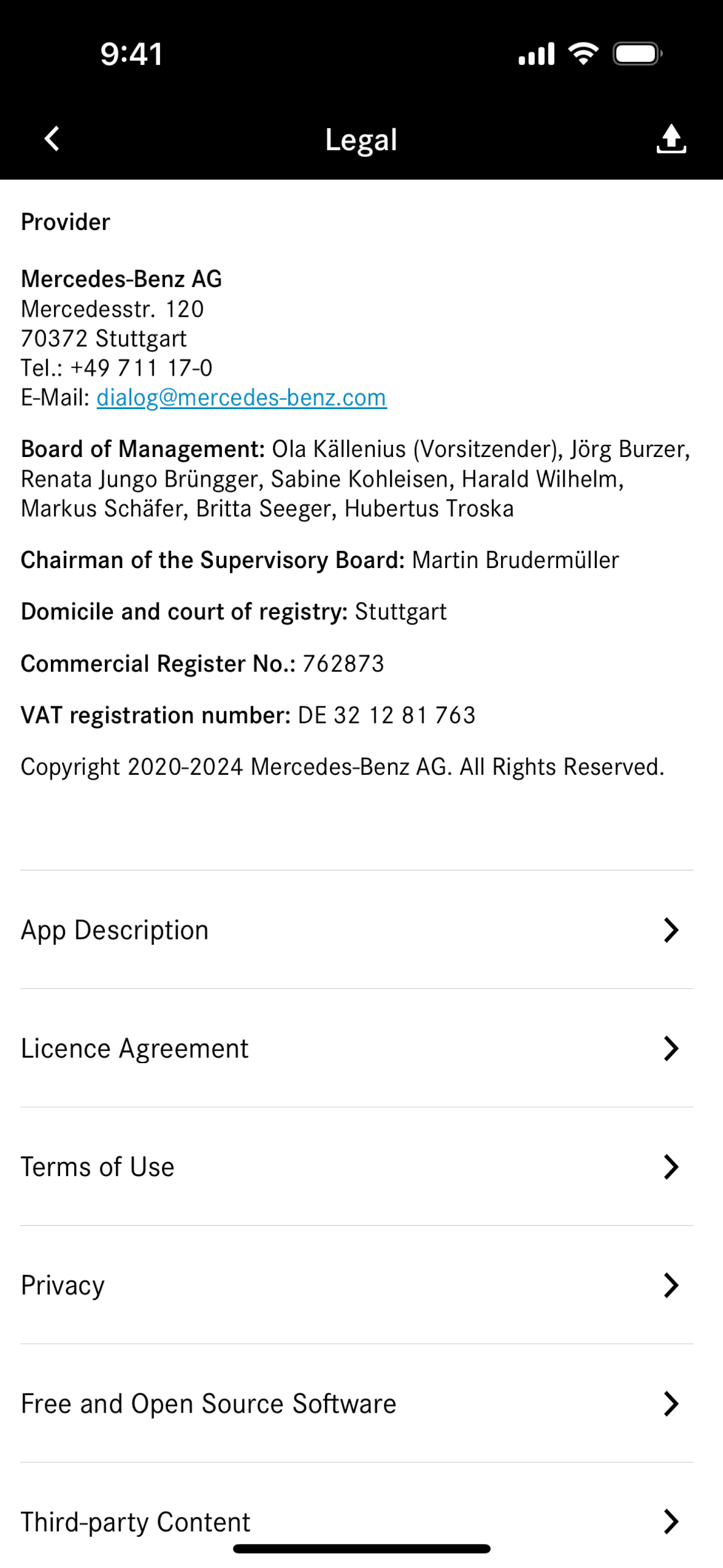 Mercedes-Benz iOS Travel & Transportation interface screenshot 24