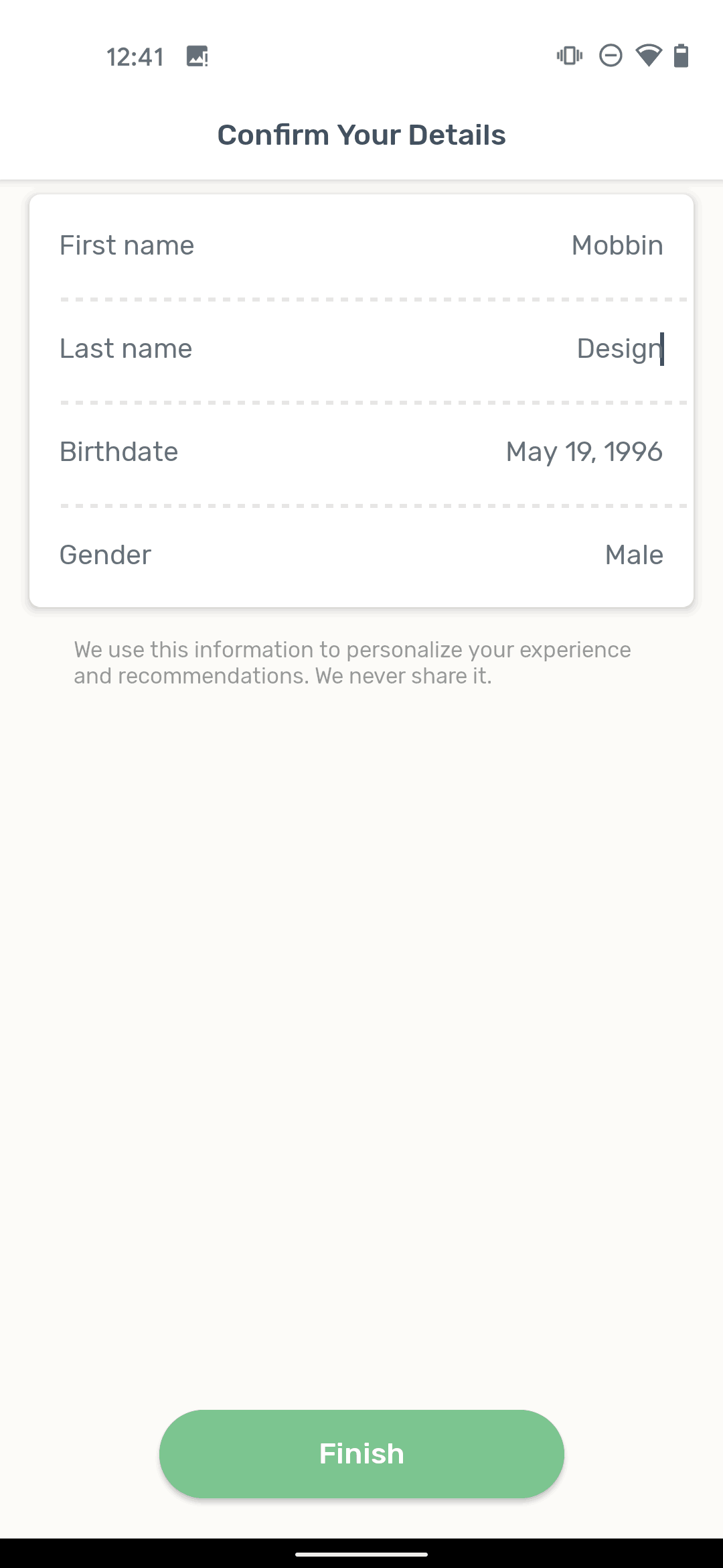 Zero Android Health & Fitness interface screenshot 9