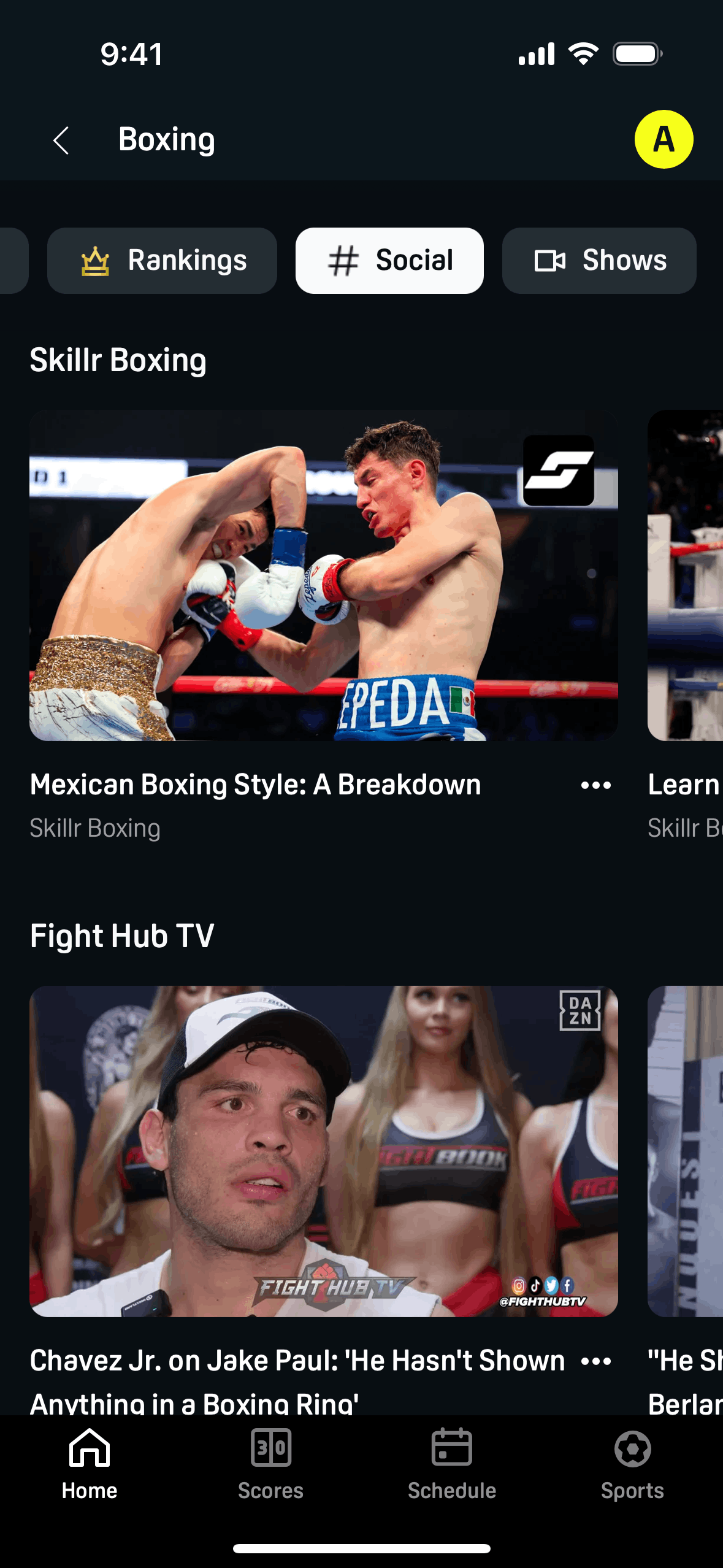 DAZN iOS Sports interface screenshot 18