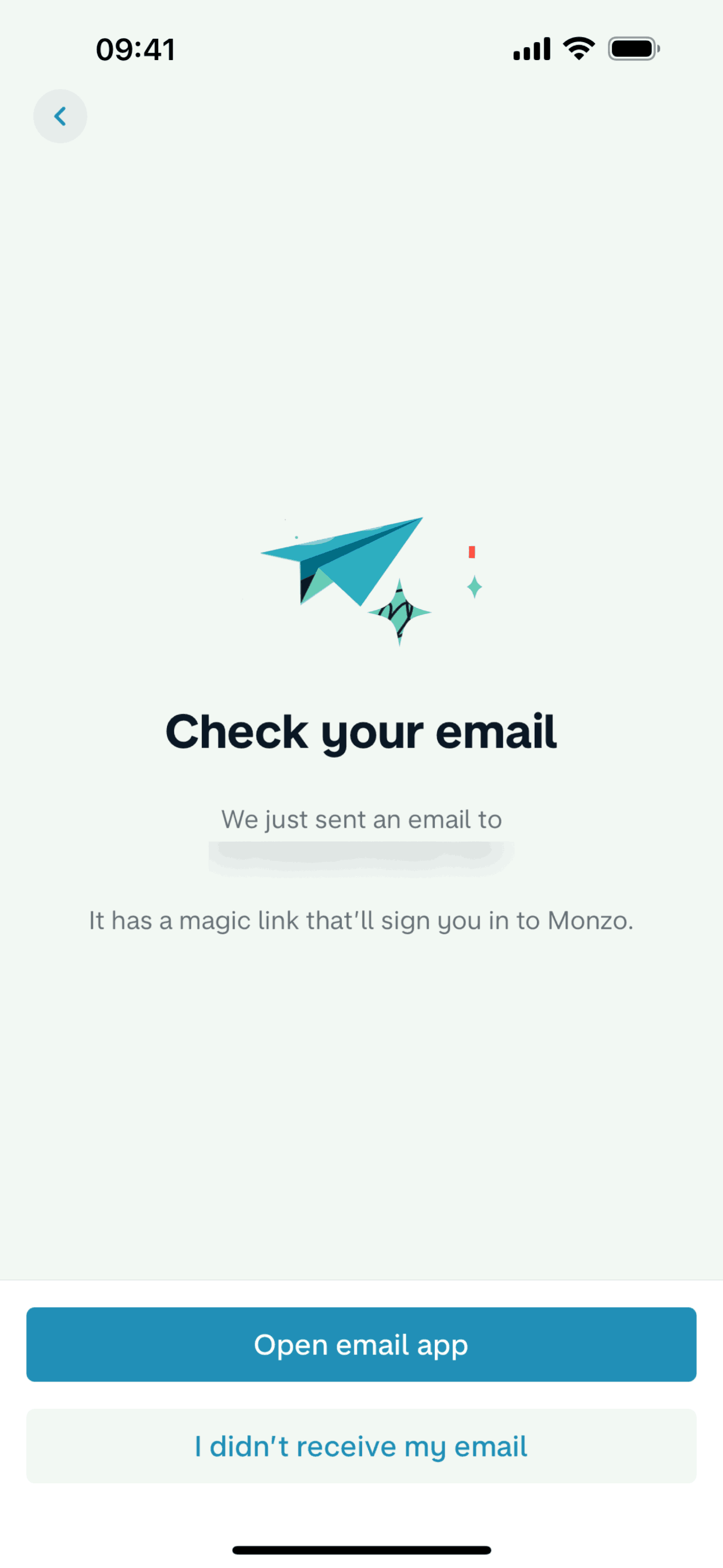 Monzo iOS app screen