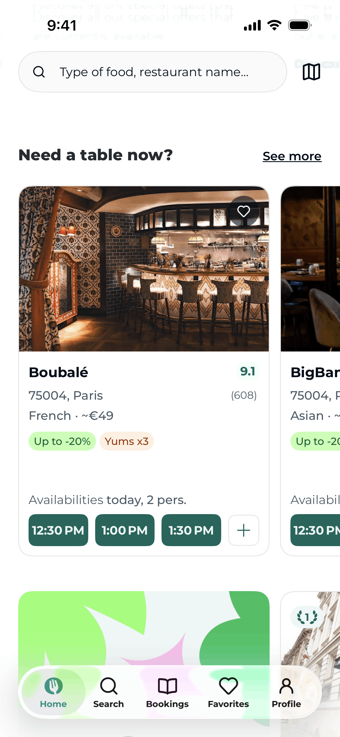 TheFork iOS Food & Drink interface screenshot 2