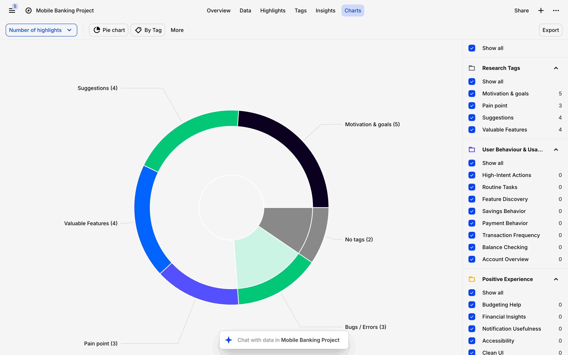 Dovetail Web Business interface screenshot 1