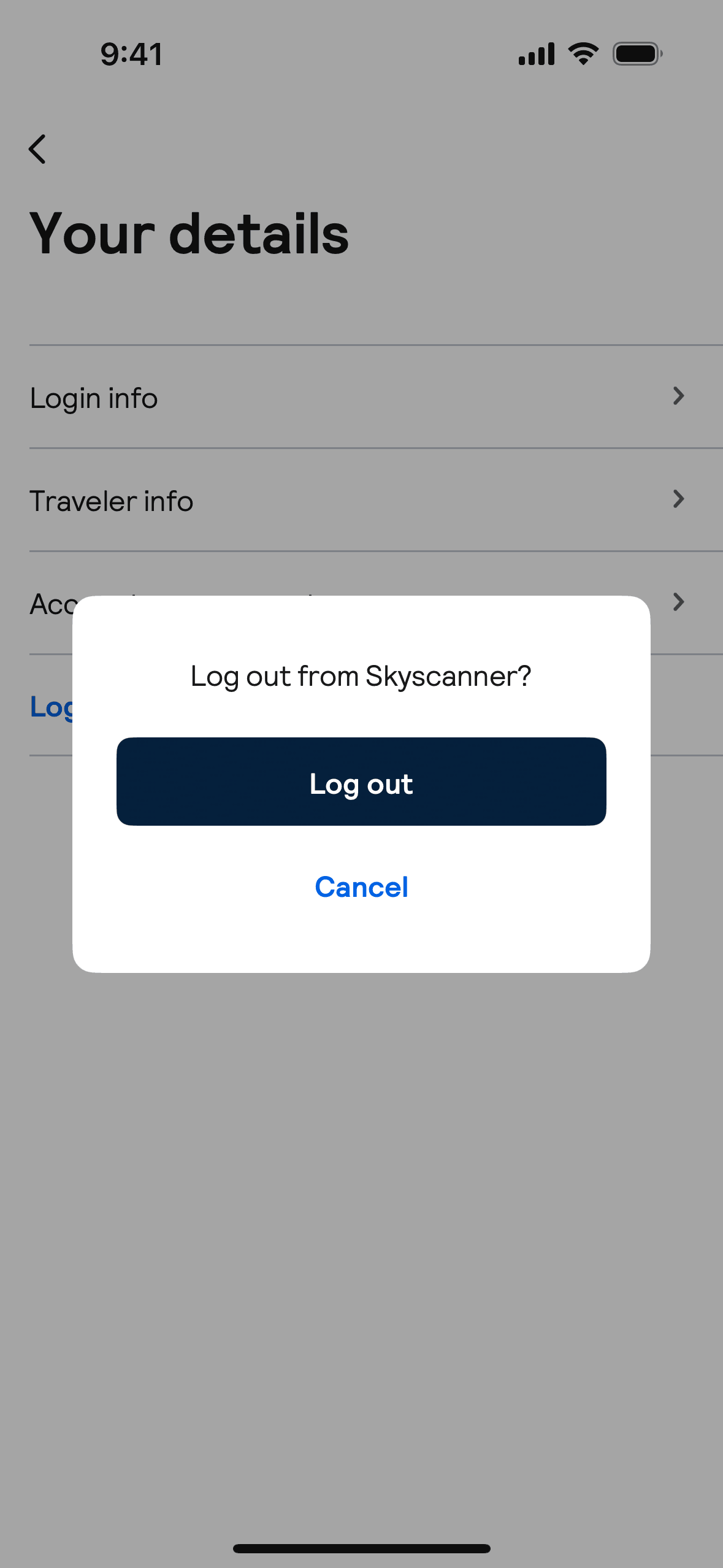 Skyscanner iOS Travel & Transportation interface screenshot 20