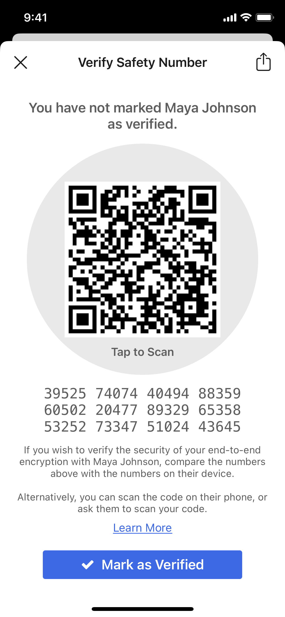 Signal iOS Social Networking interface screenshot 7