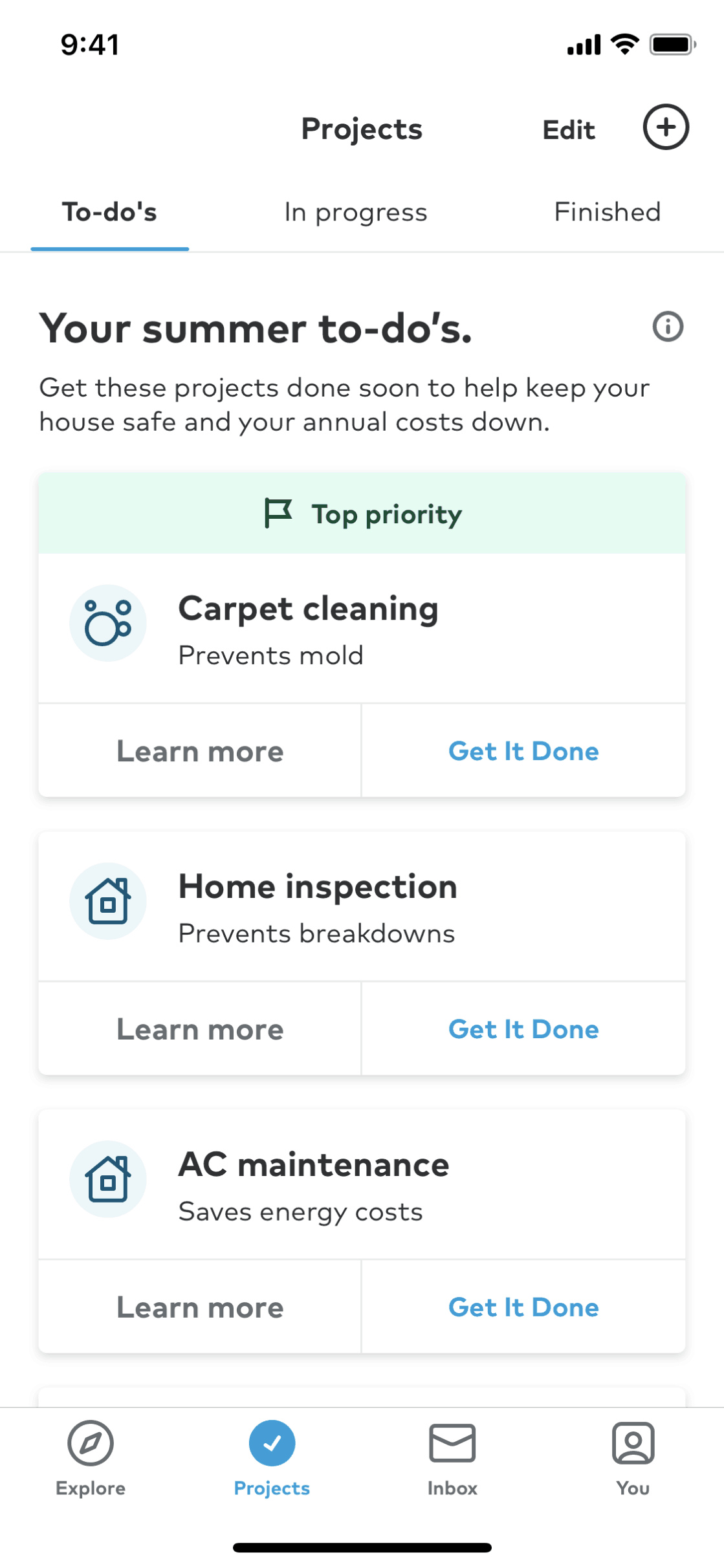Thumbtack iOS Lifestyle interface screenshot 2