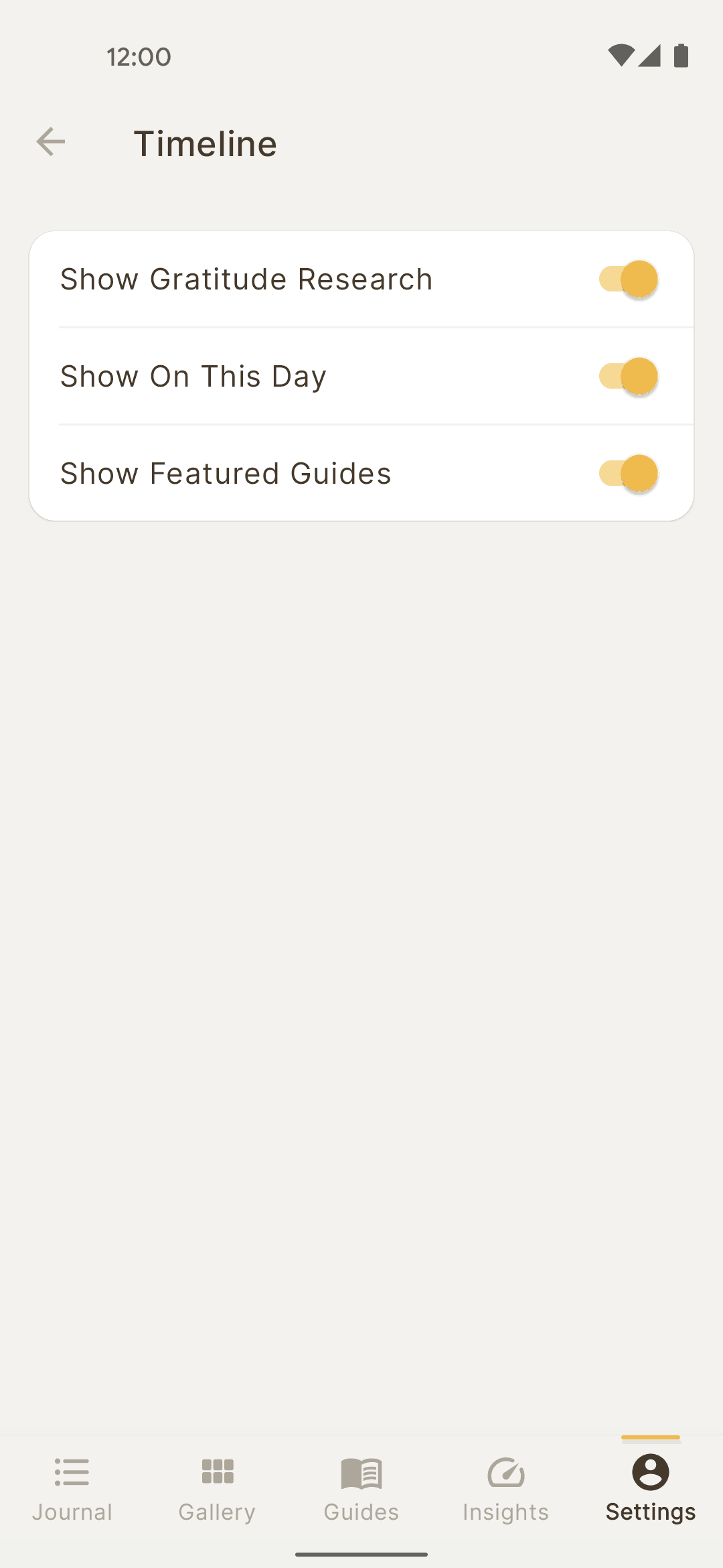 5 Minute Journal Android Health & Fitness interface screenshot 7
