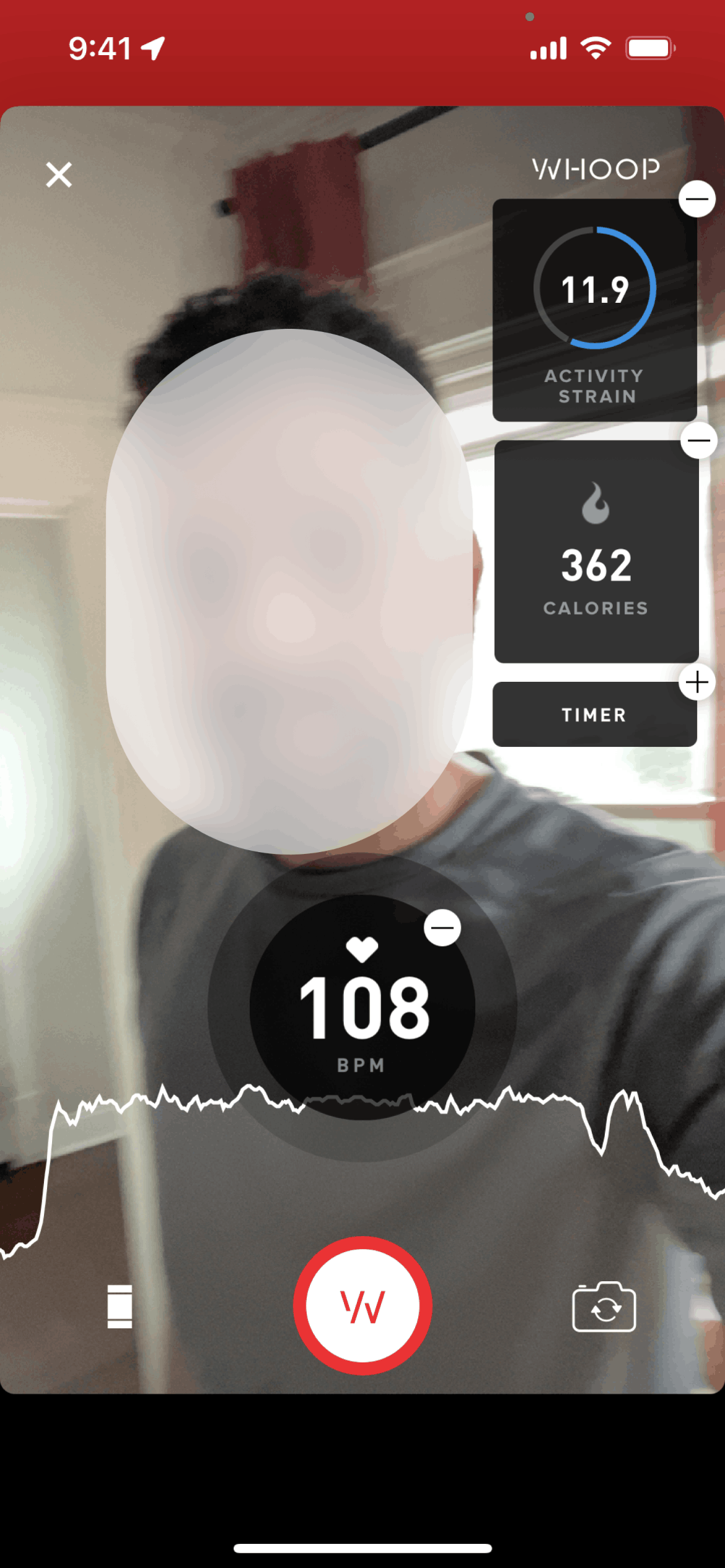 WHOOP Live (Activity) on WHOOP (ios) screen 2