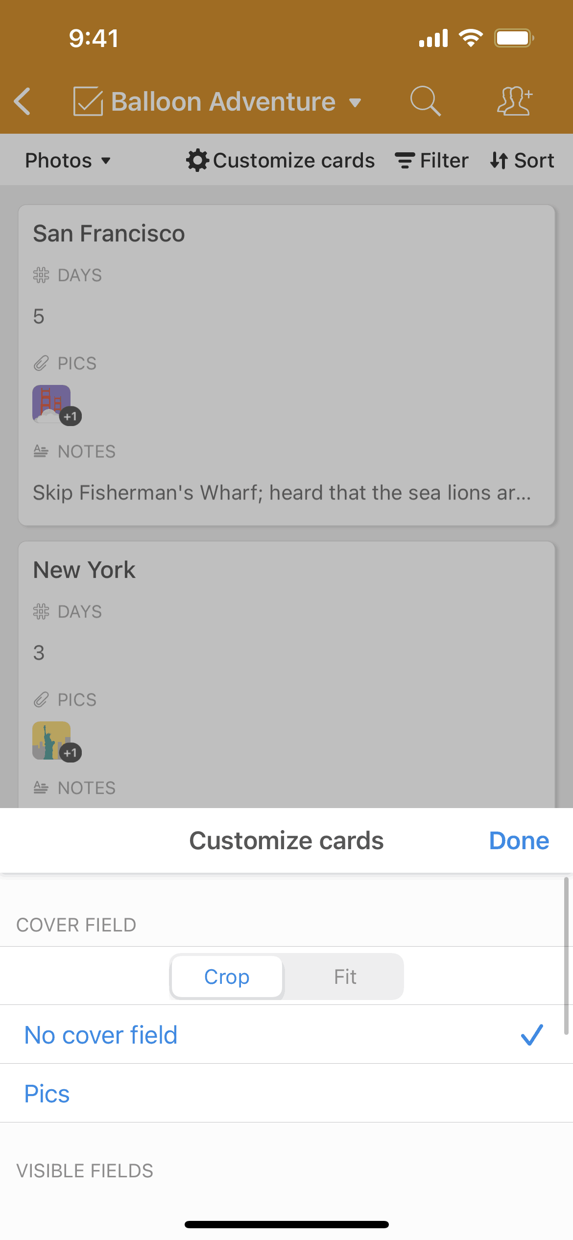 Airtable iOS Productivity interface screenshot 9