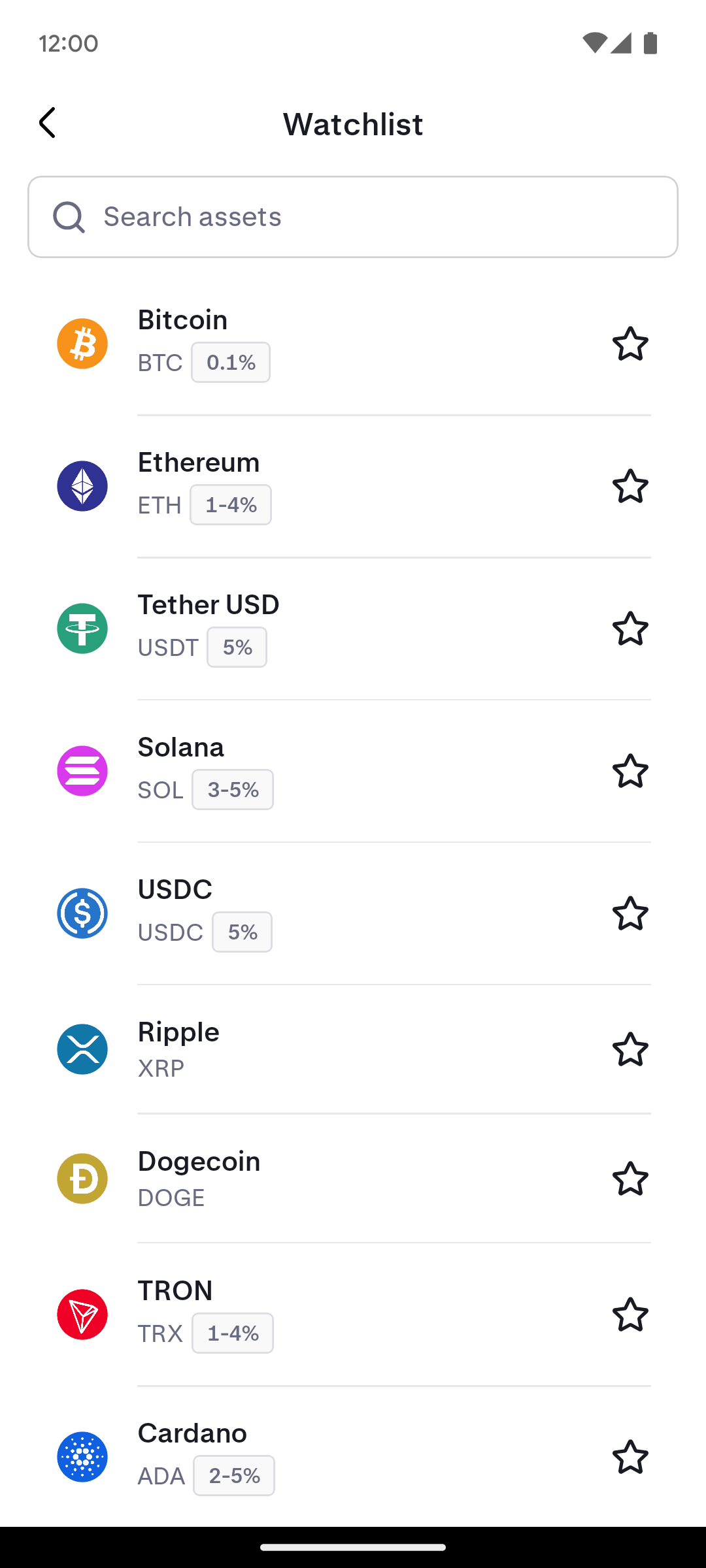 Kraken Android Finance interface screenshot 23