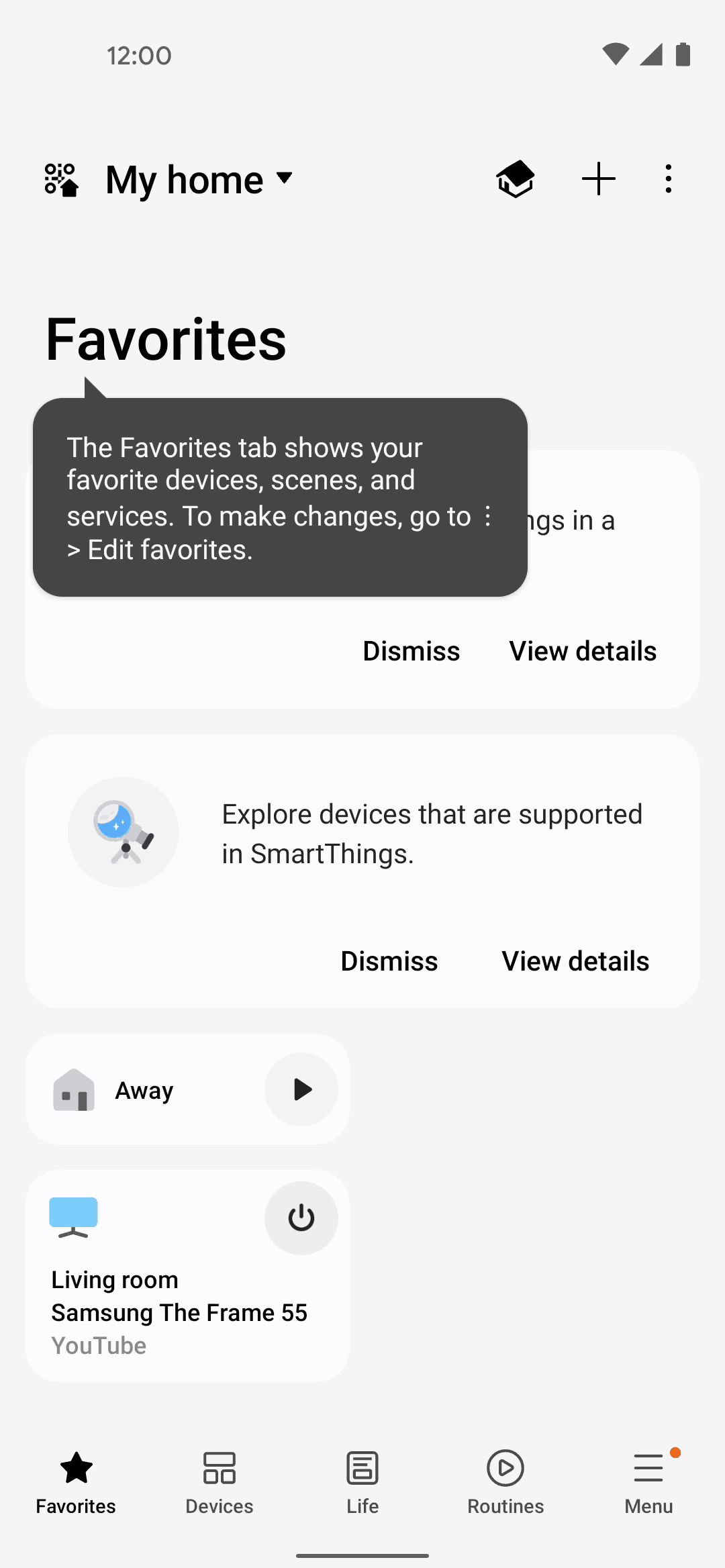 SmartThings Android Productivity interface screenshot 5