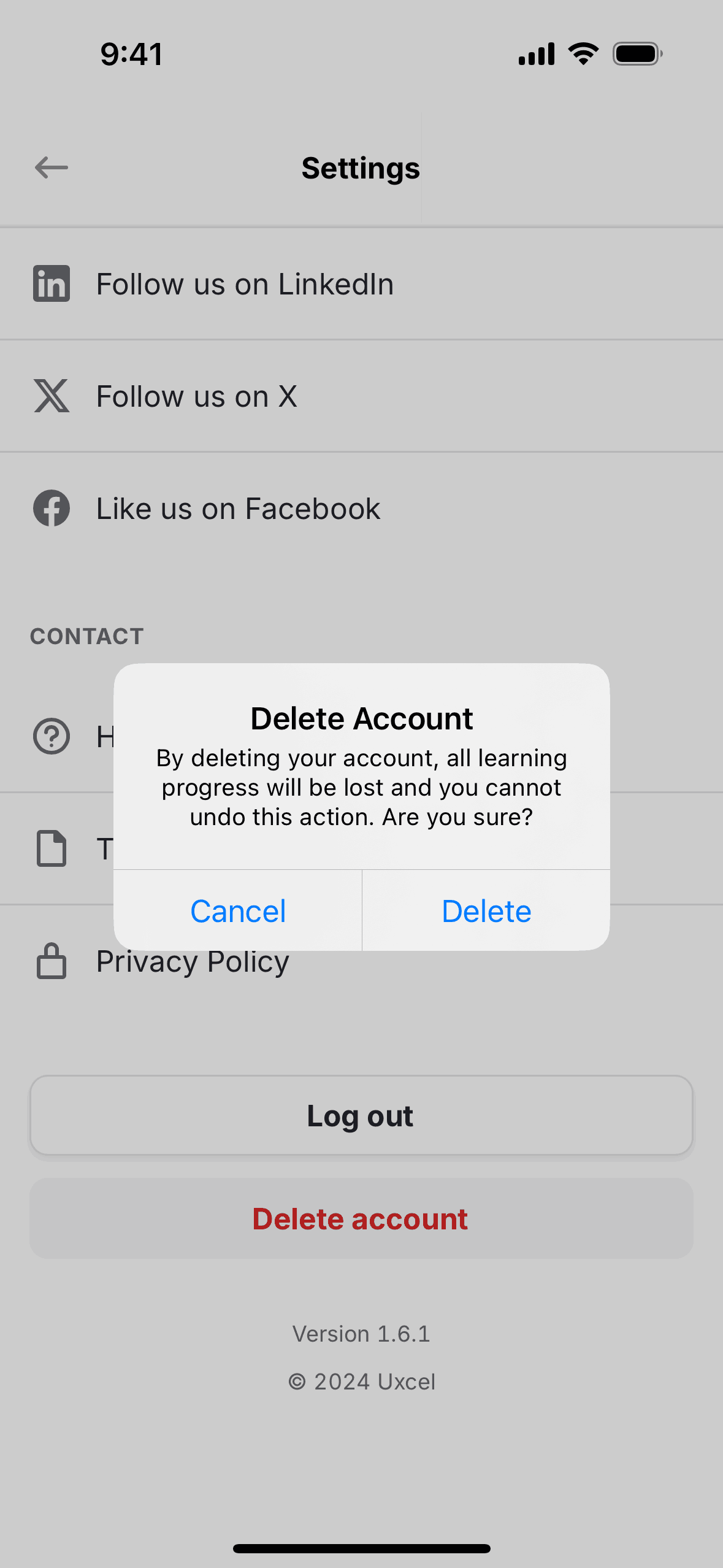 Uxcel Go iOS Education interface screenshot 6