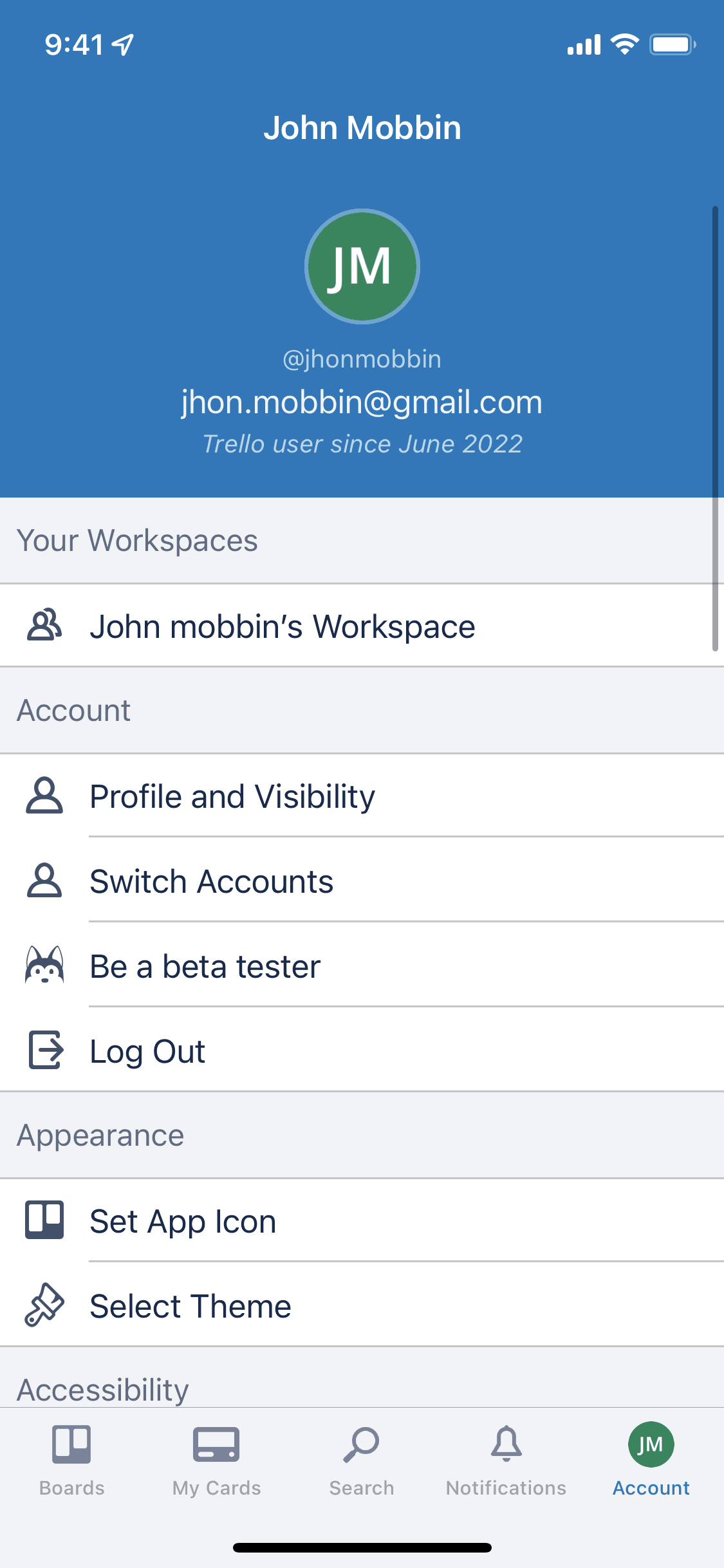 Trello iOS Business interface screenshot 5