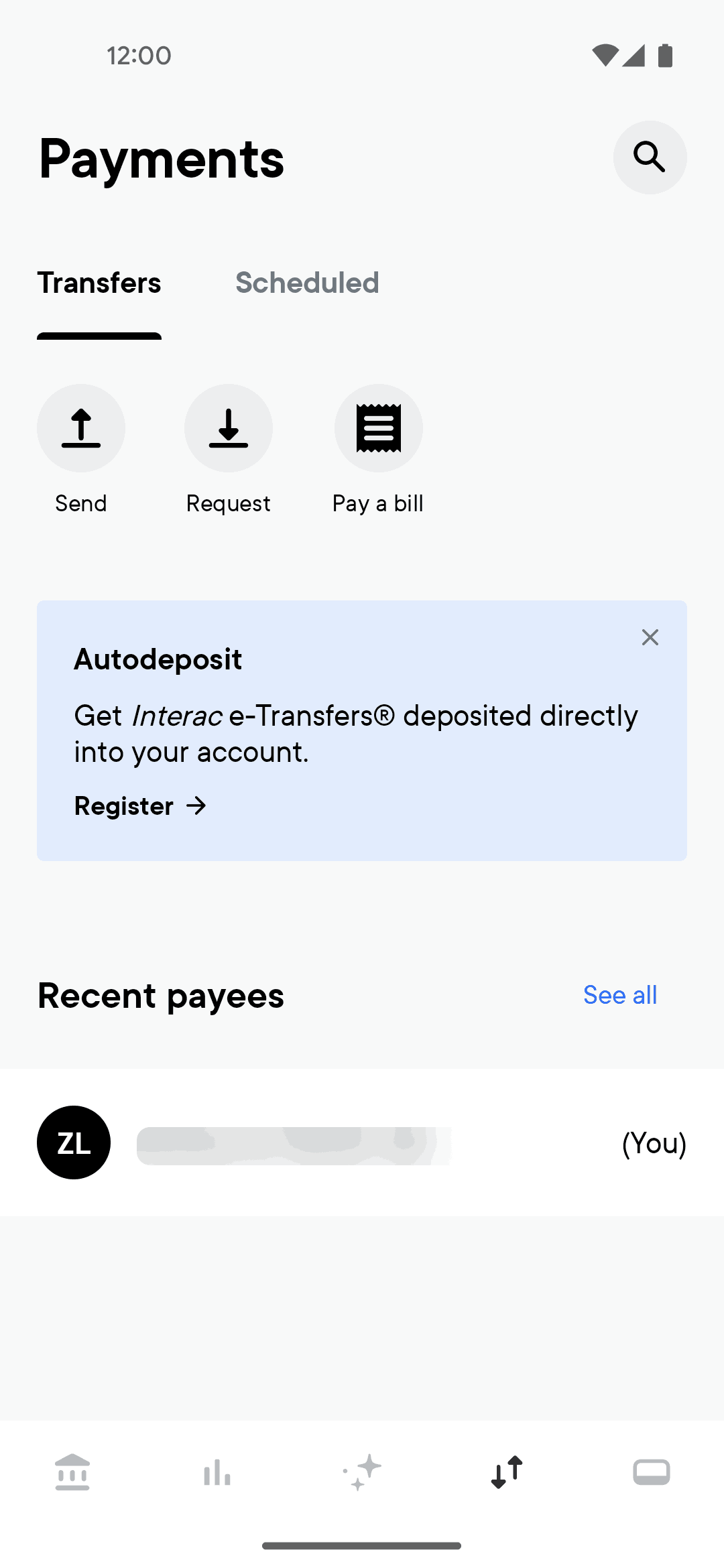 Neo Financial Android Finance interface screenshot 3