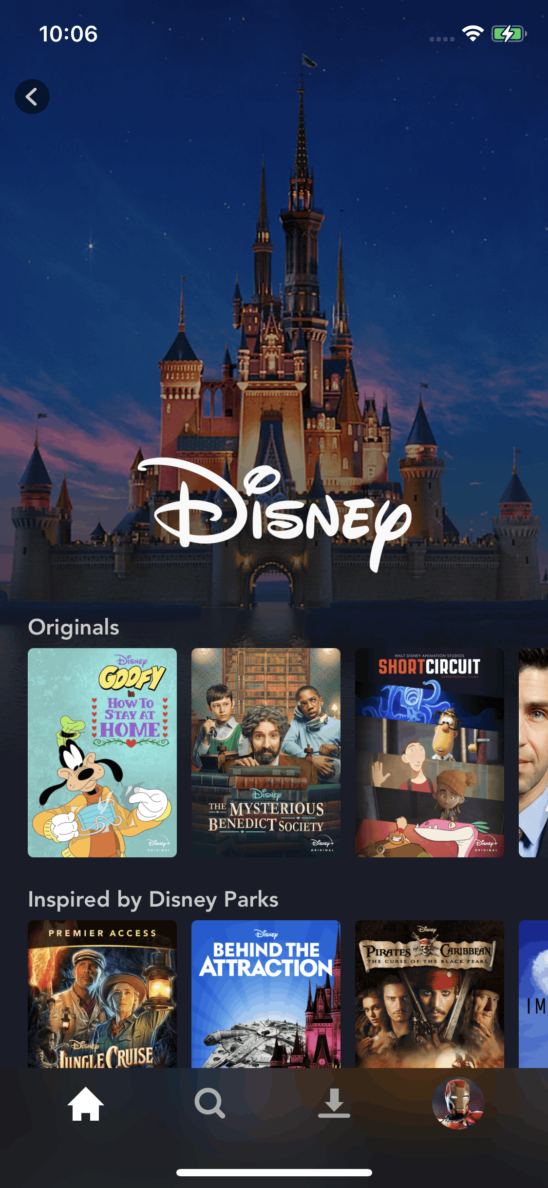 Disney+ iOS Entertainment interface screenshot 1