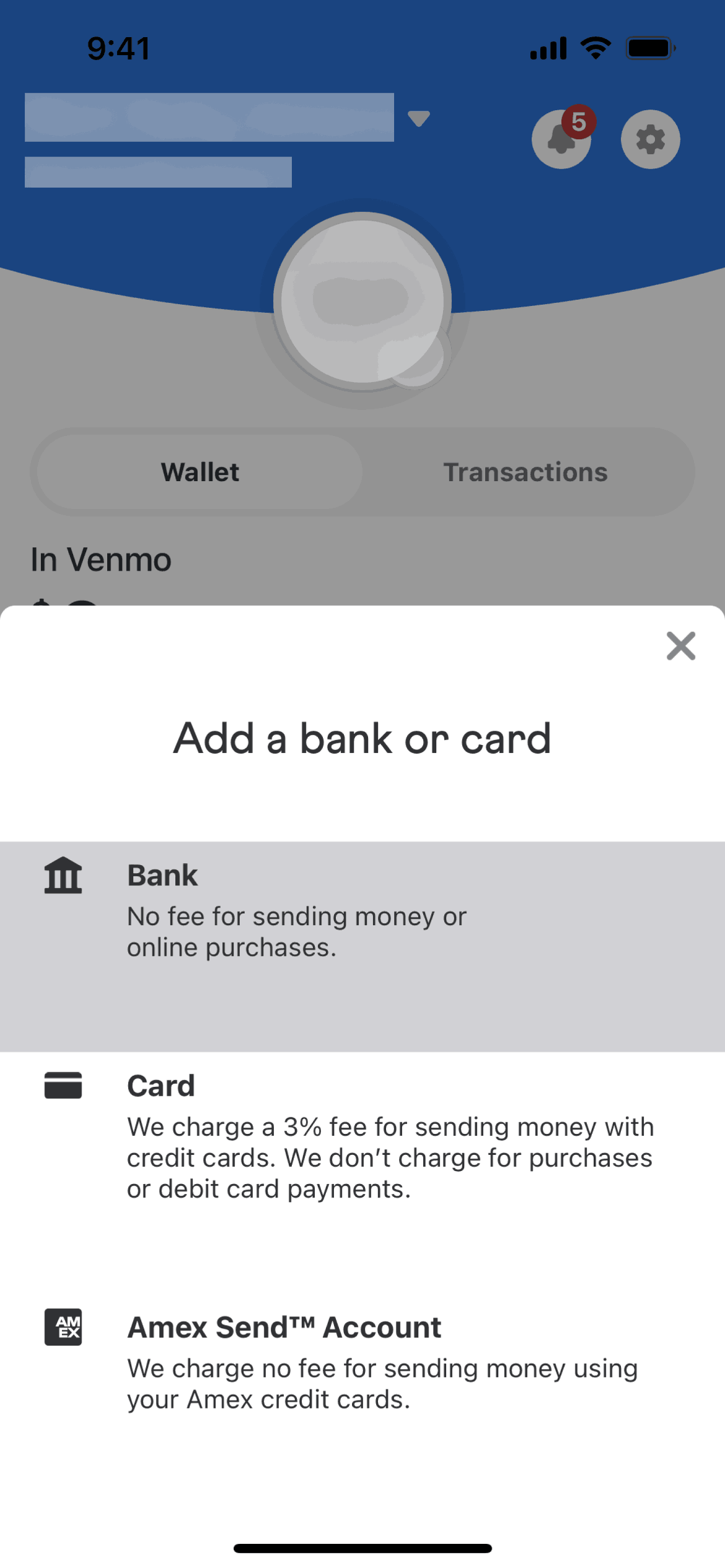 Venmo iOS Finance interface screenshot 7