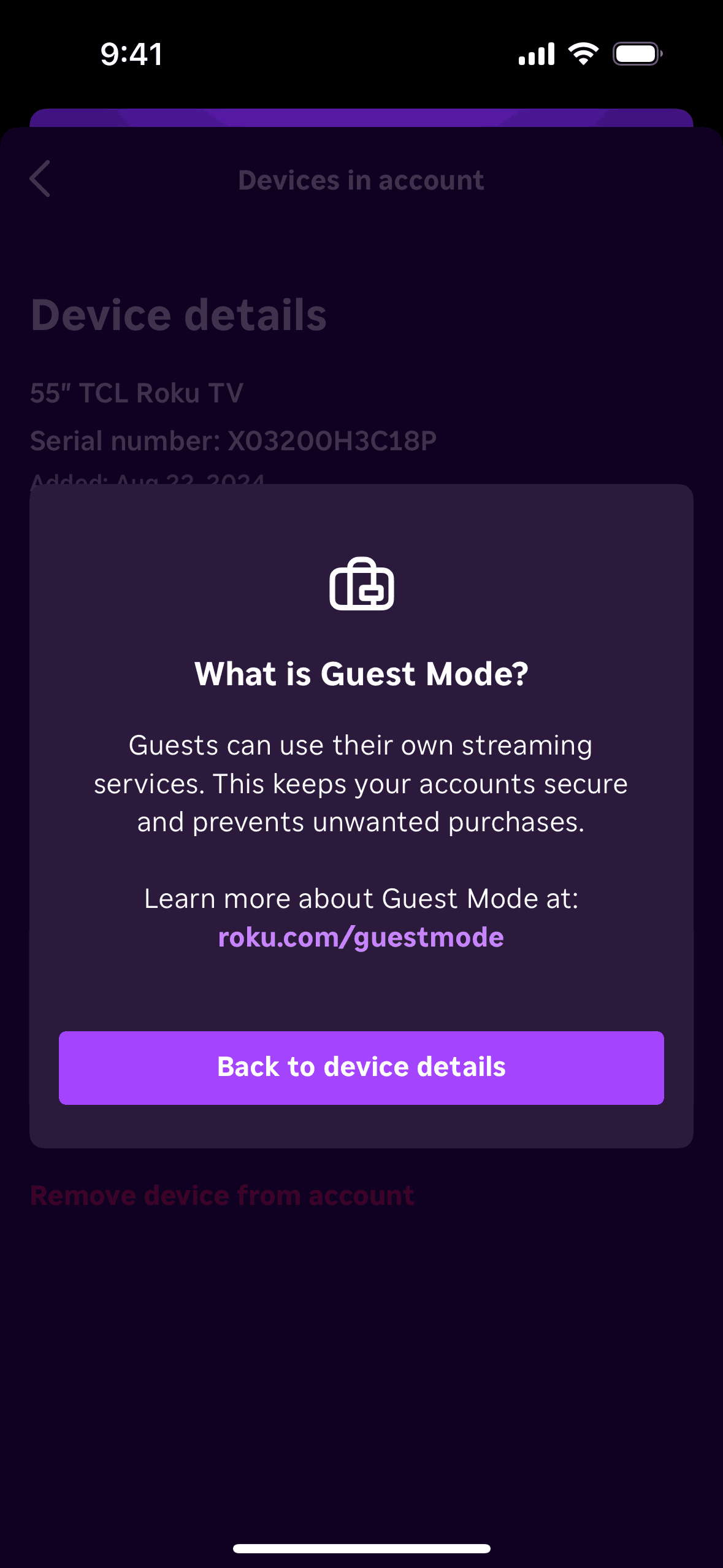 Roku iOS Entertainment interface screenshot 4