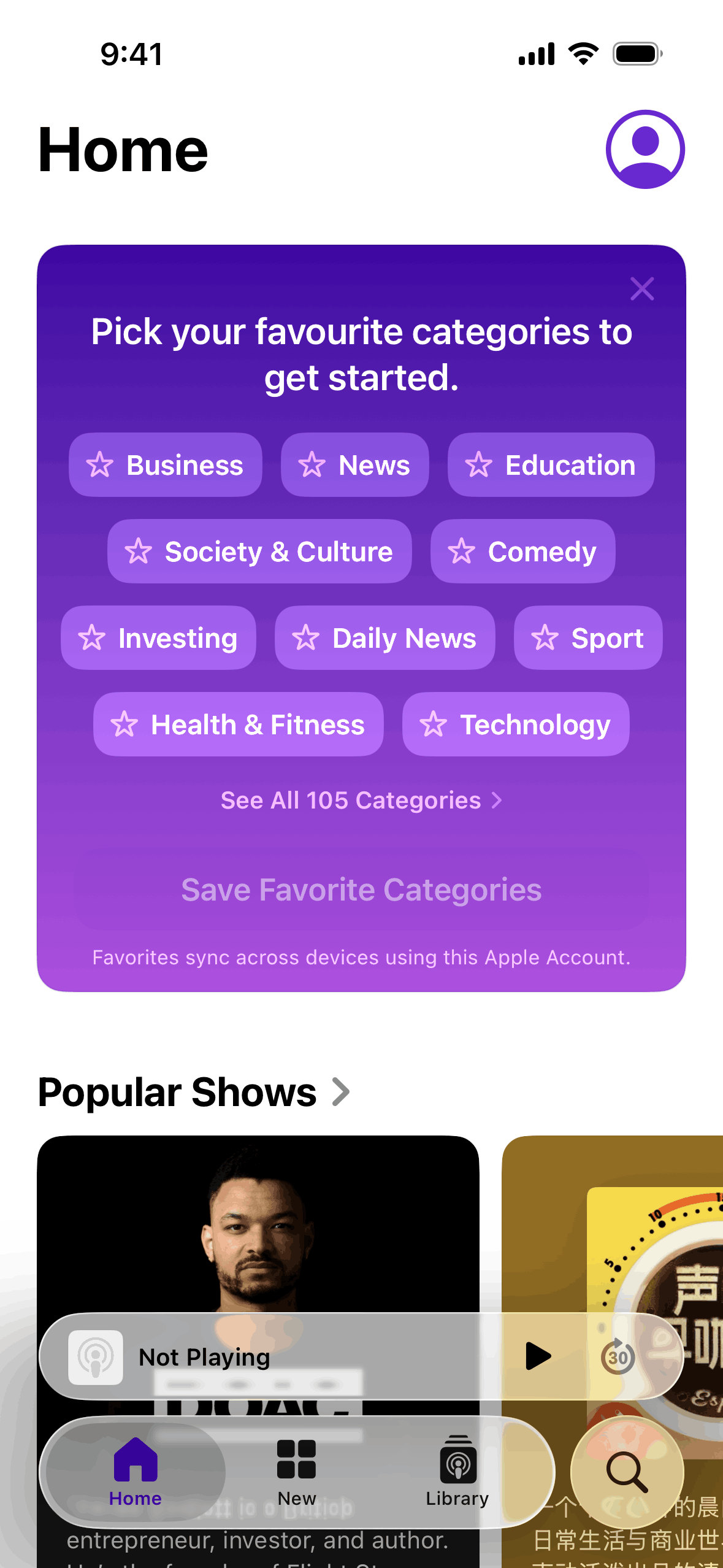 Apple Podcasts iOS Music & Audio interface screenshot 2