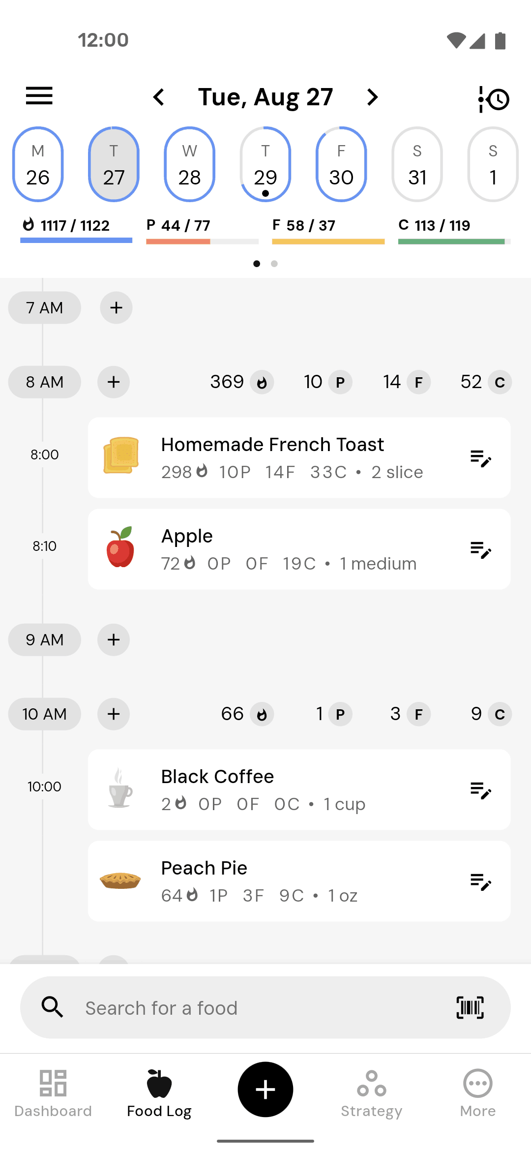 MacroFactor Android Health & Fitness interface screenshot 3