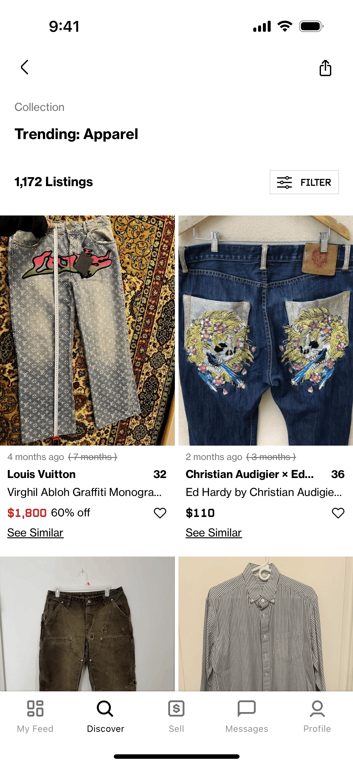 Grailed iOS Shopping interface screenshot 5