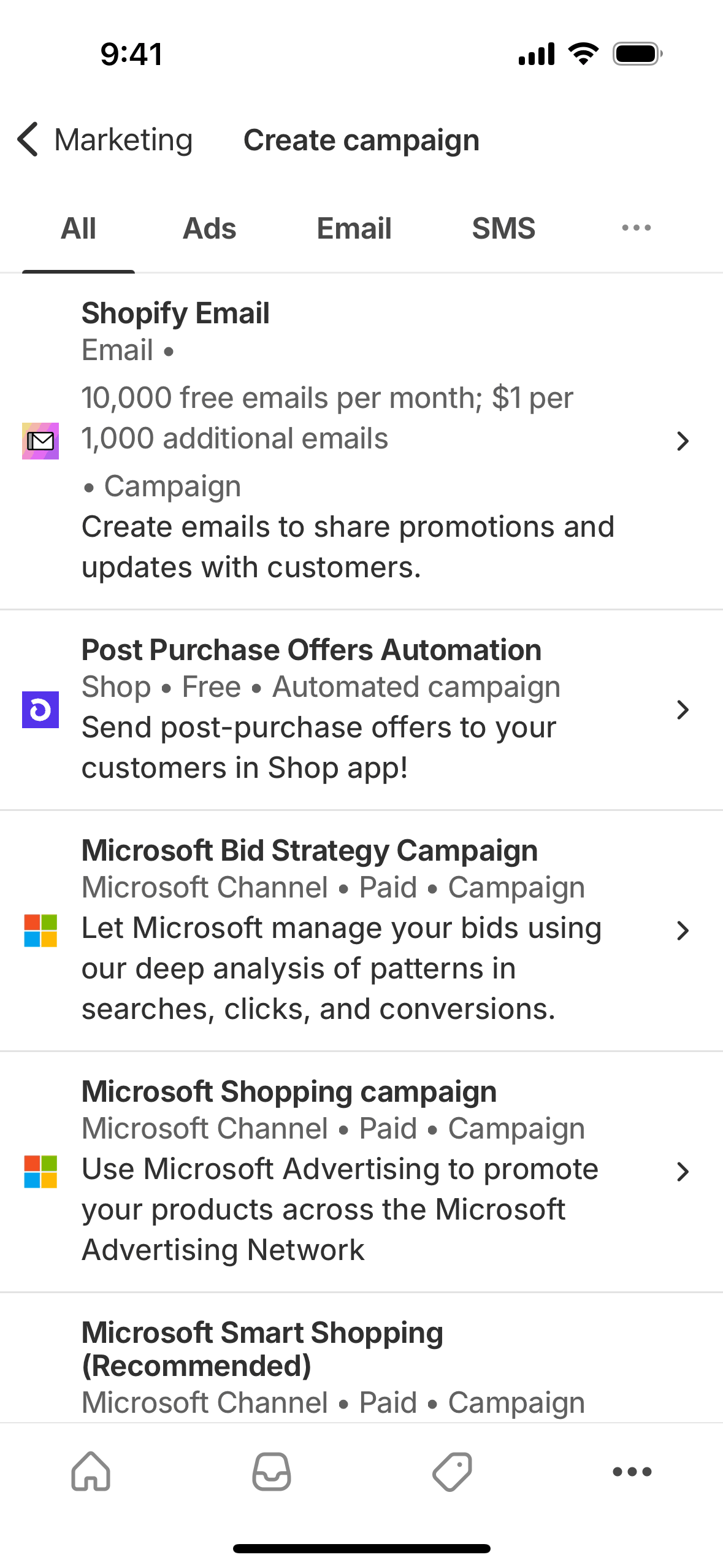 Shopify iOS Business interface screenshot 1