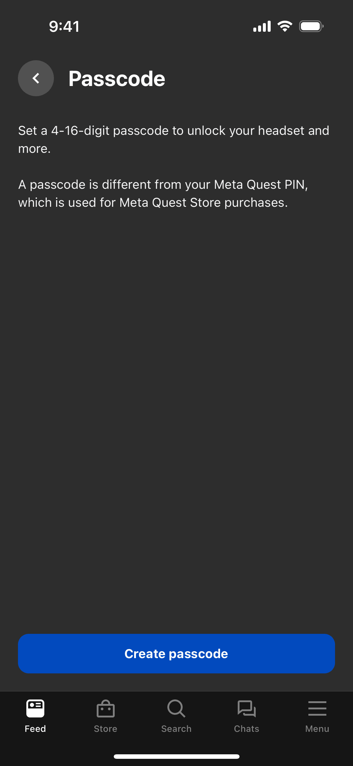 Meta Quest iOS Entertainment interface screenshot 7