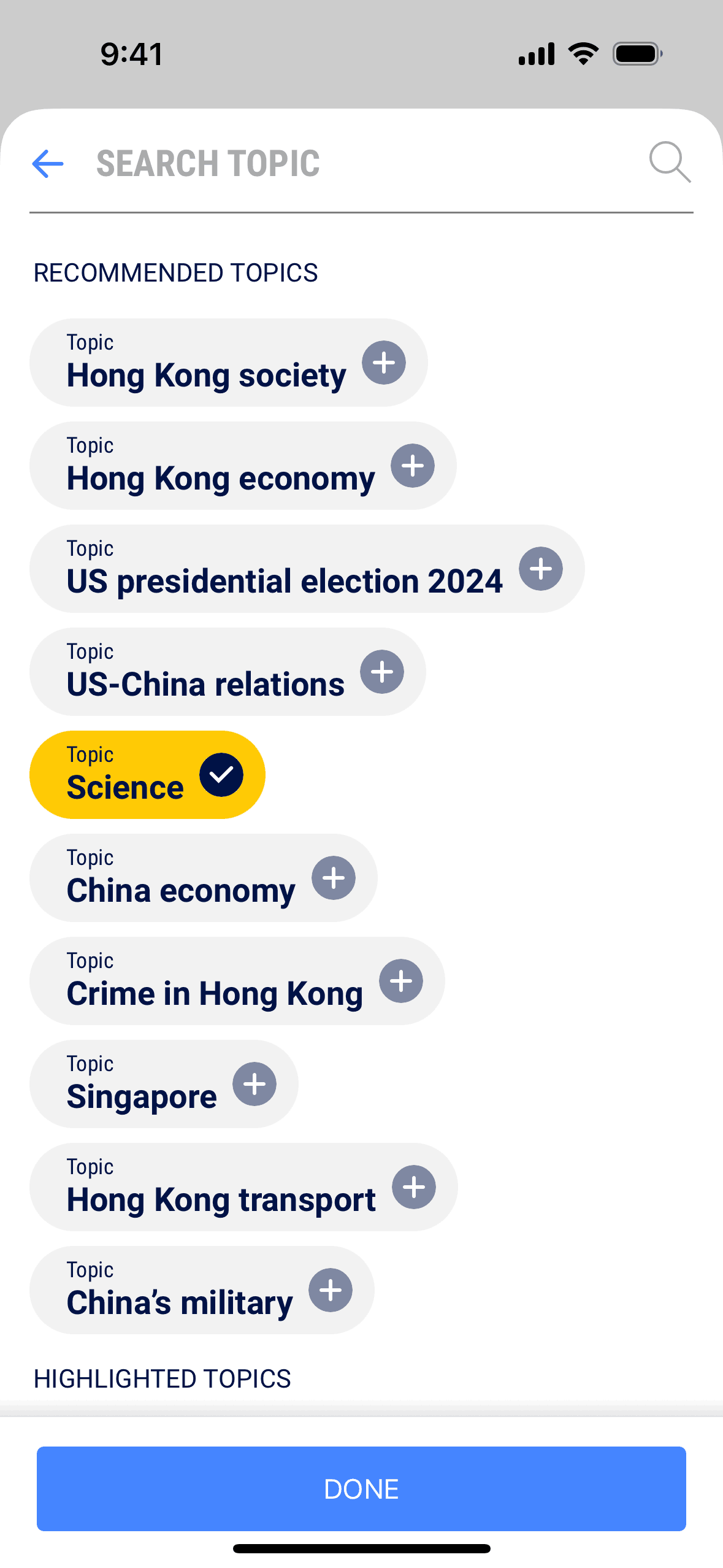 South China Morning Post iOS News interface screenshot 20