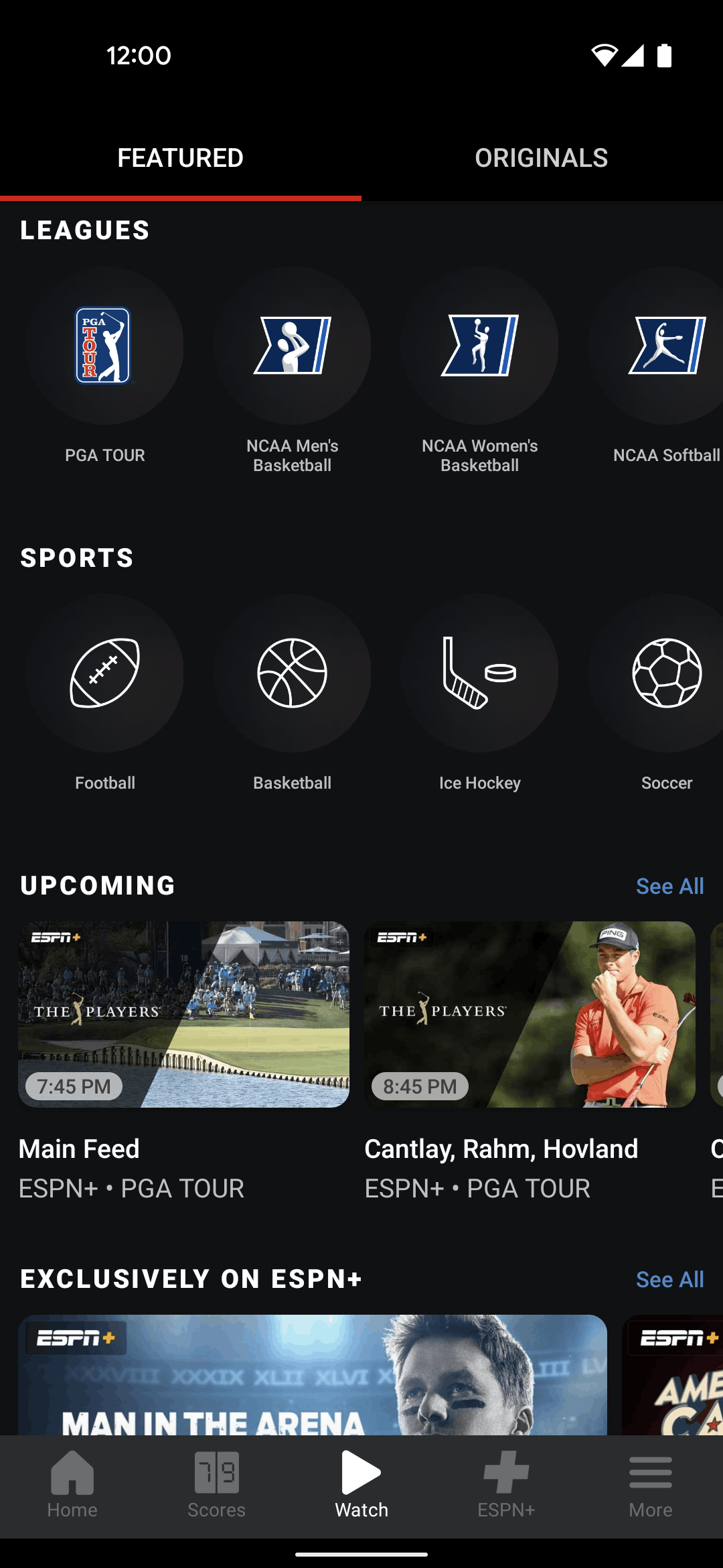 ESPN Android Sports interface screenshot 15