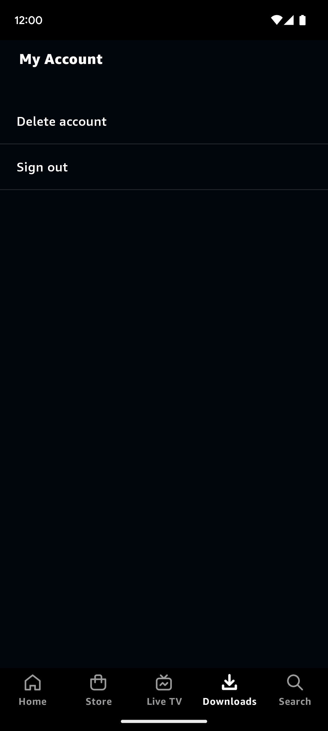 Prime Video Android Entertainment interface screenshot 17