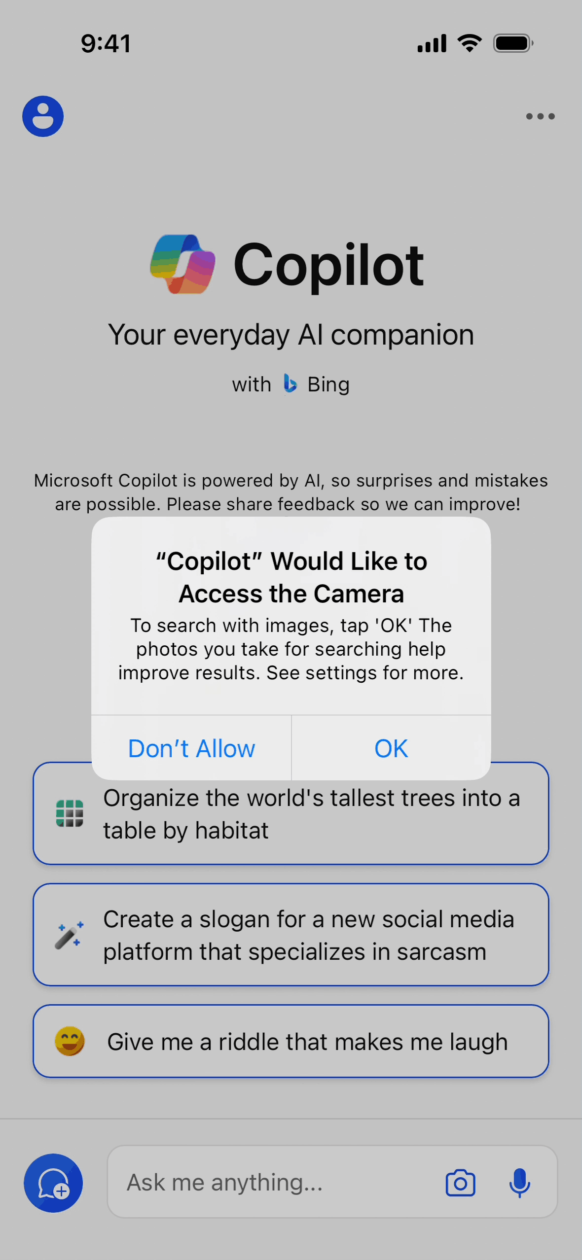 Microsoft Copilot iOS AI interface screenshot 24