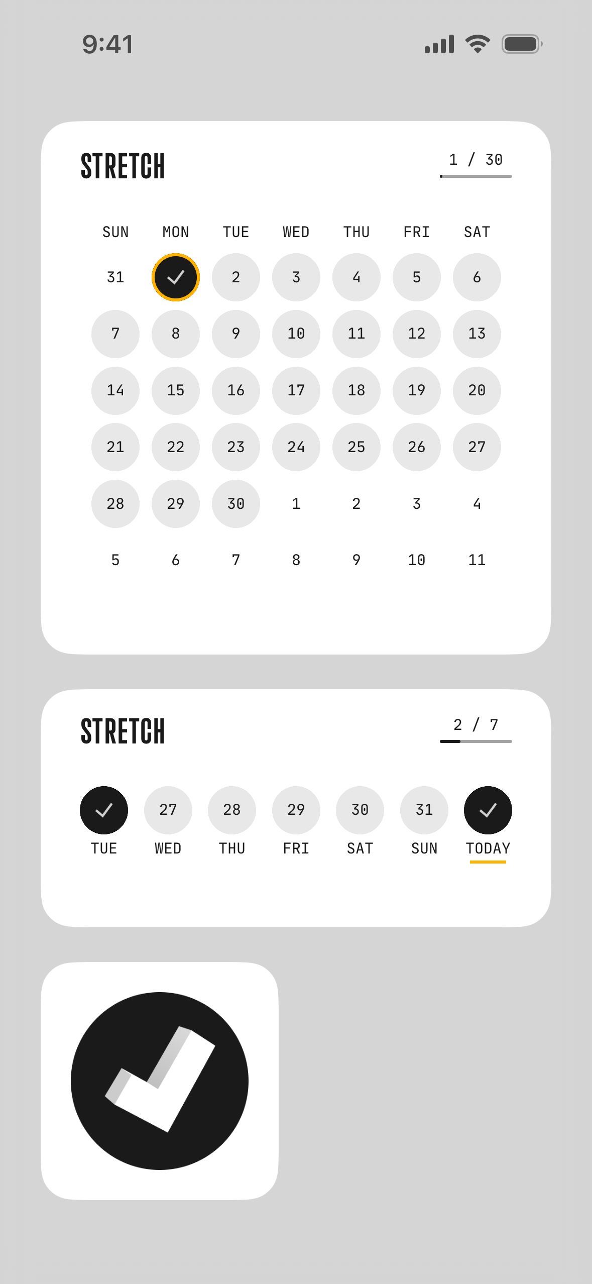 (Not Boring) Habits iOS Health & Fitness interface screenshot 2
