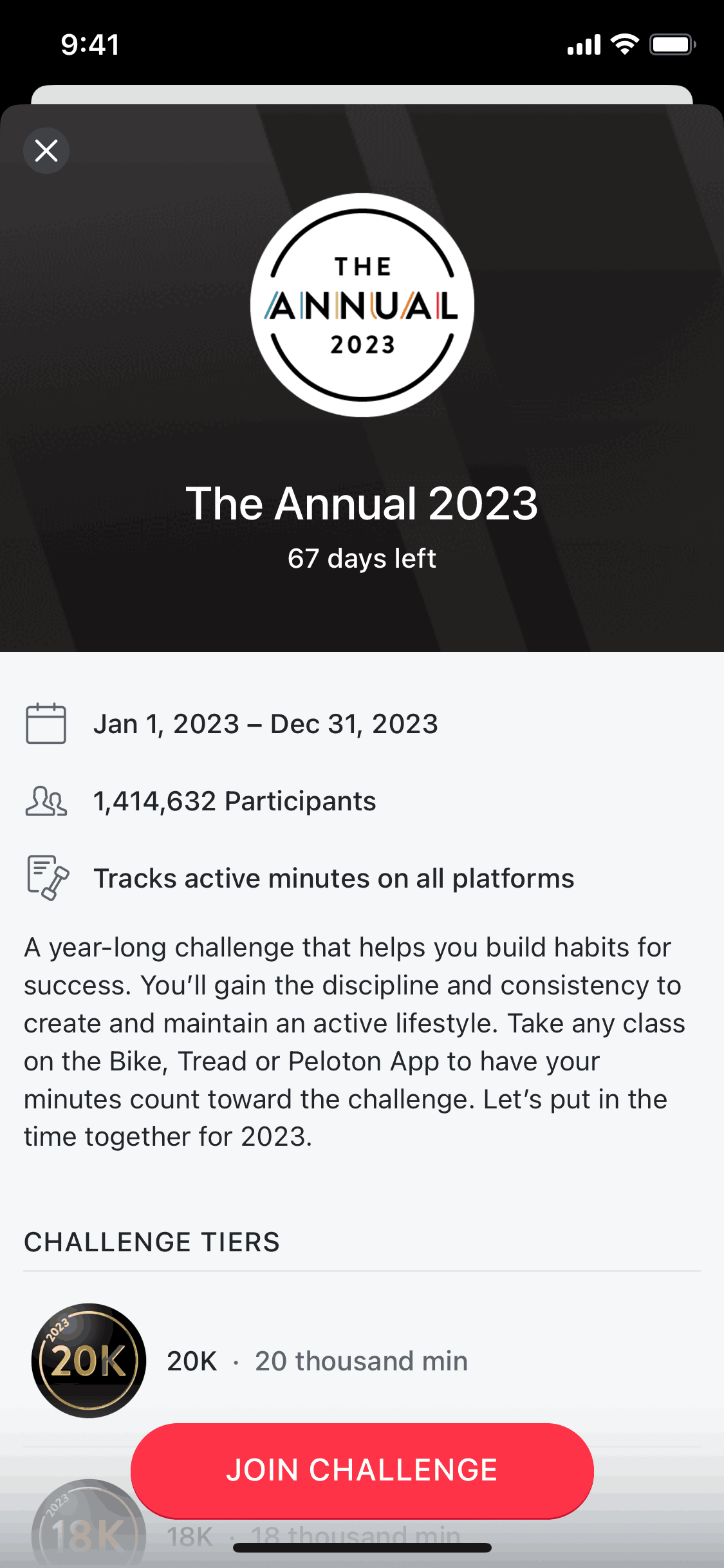 Peloton iOS Health & Fitness interface screenshot 23