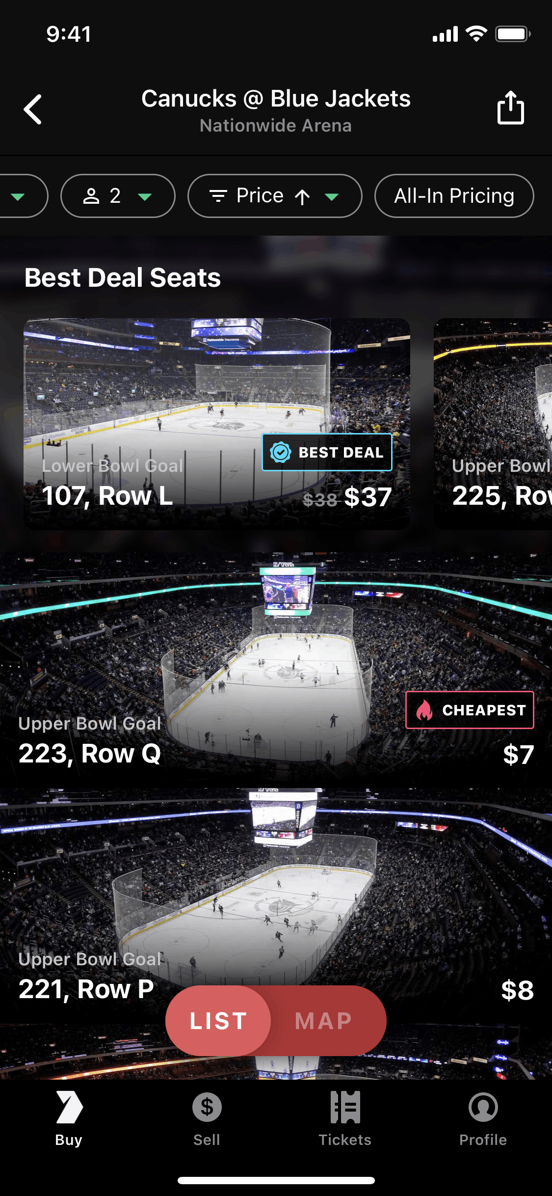 Gametime iOS Entertainment interface screenshot 21