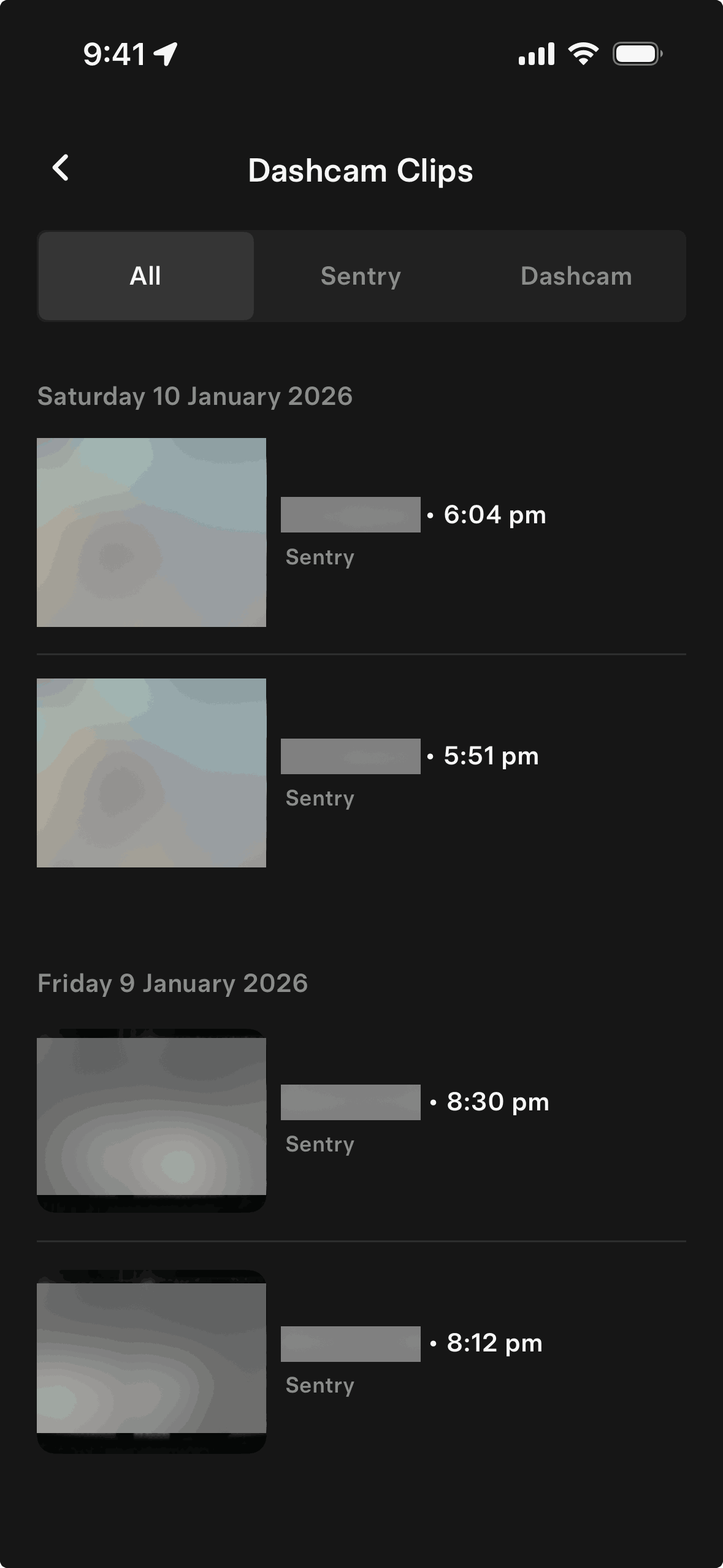 Tesla iOS Travel & Transportation interface screenshot 9