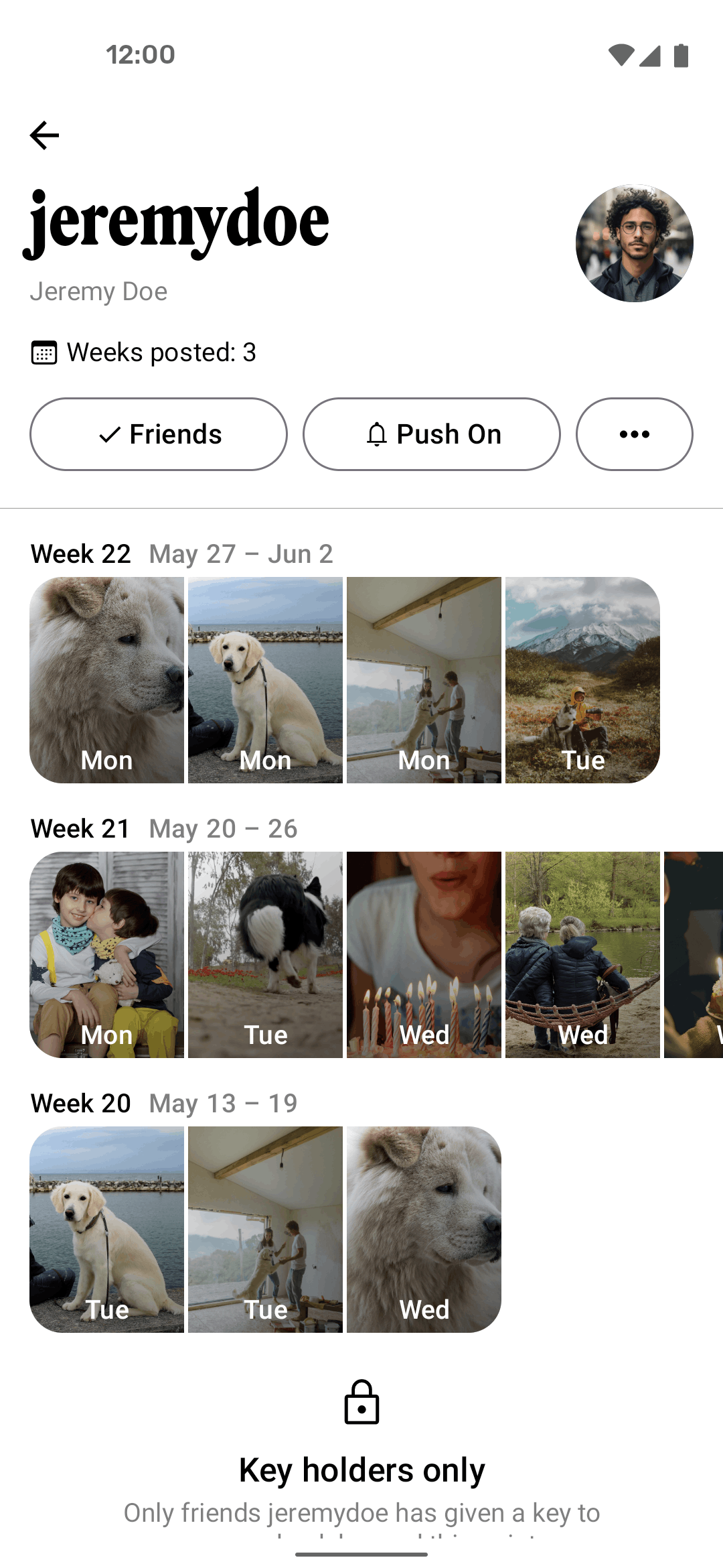 Retro Android Social Networking interface screenshot 16