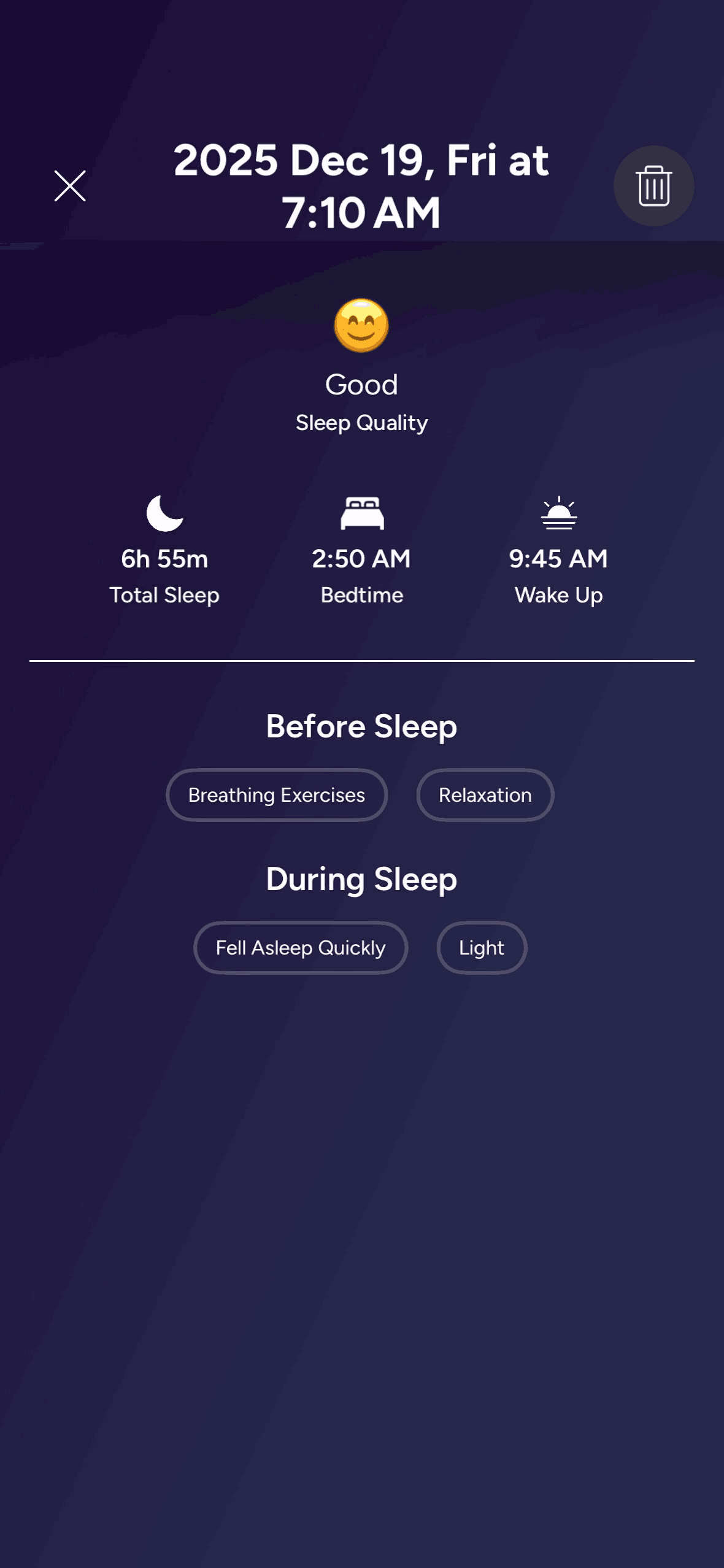 Calm iOS Health & Fitness interface screenshot 22