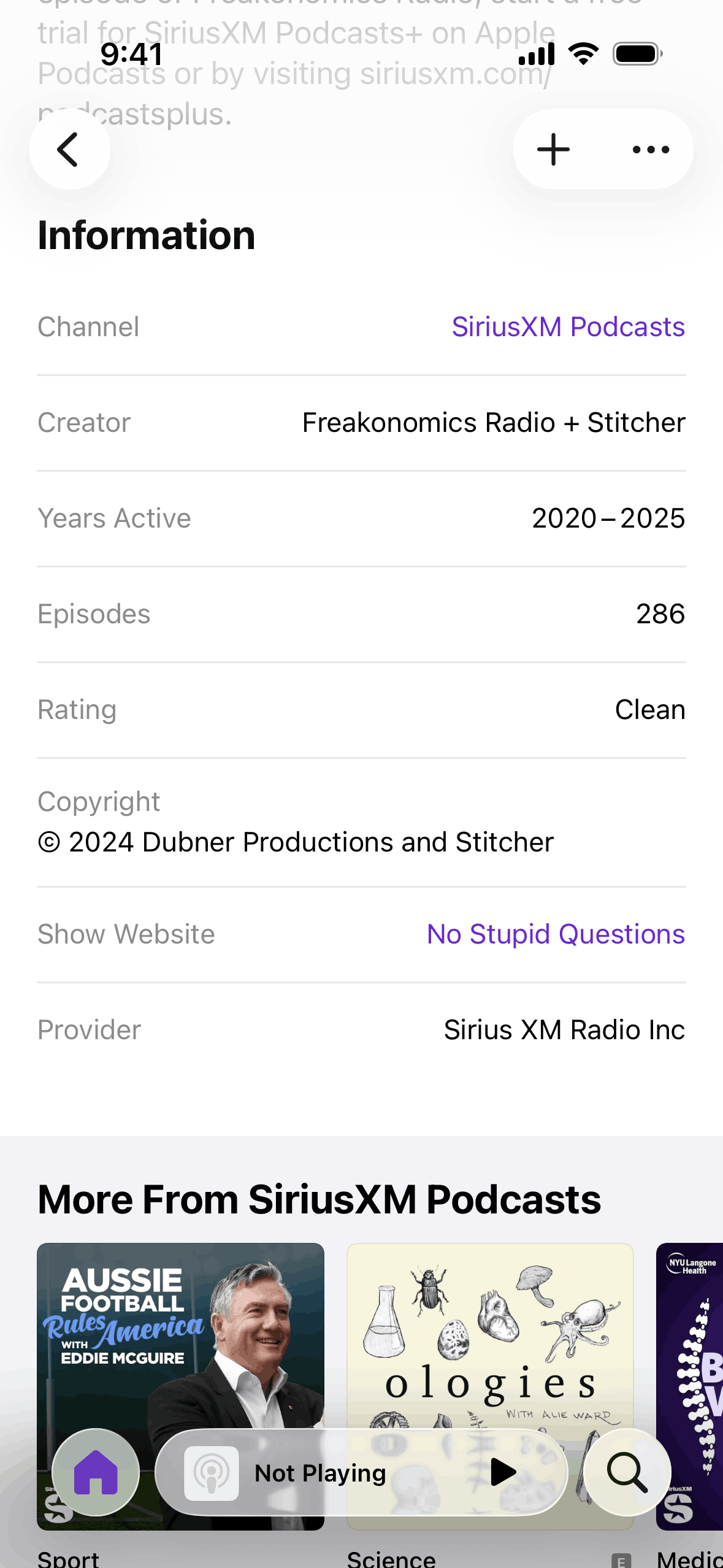 Apple Podcasts iOS Music & Audio interface screenshot 15