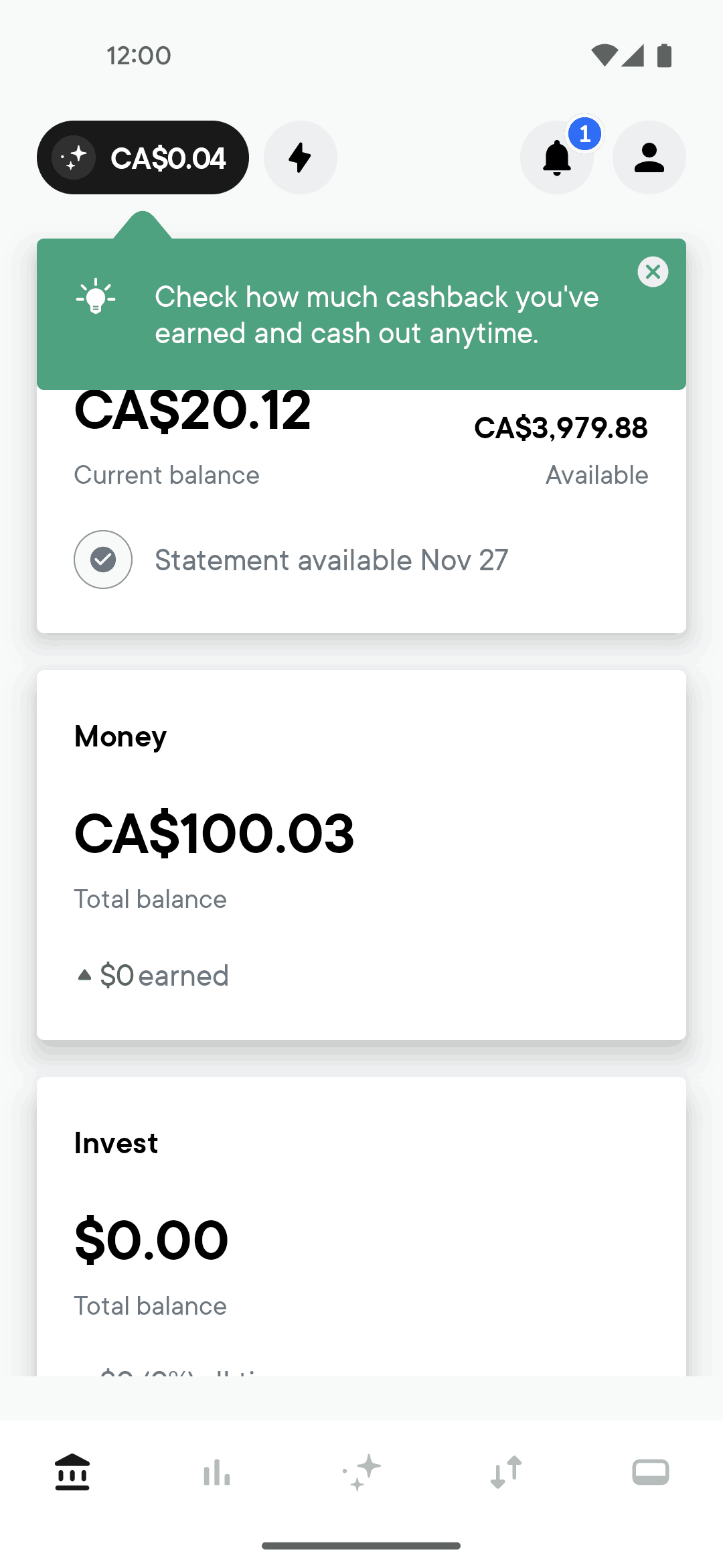 Neo Financial Android Finance interface screenshot 6