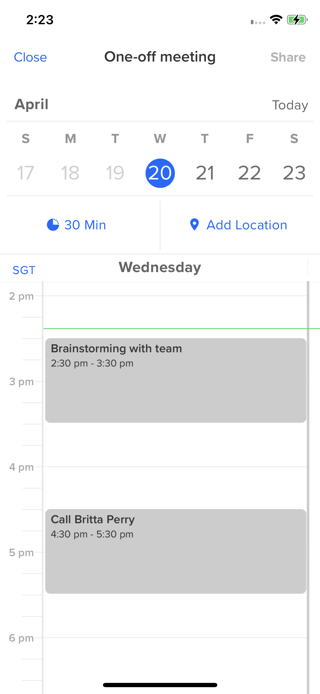 Calendly iOS Business interface screenshot 21